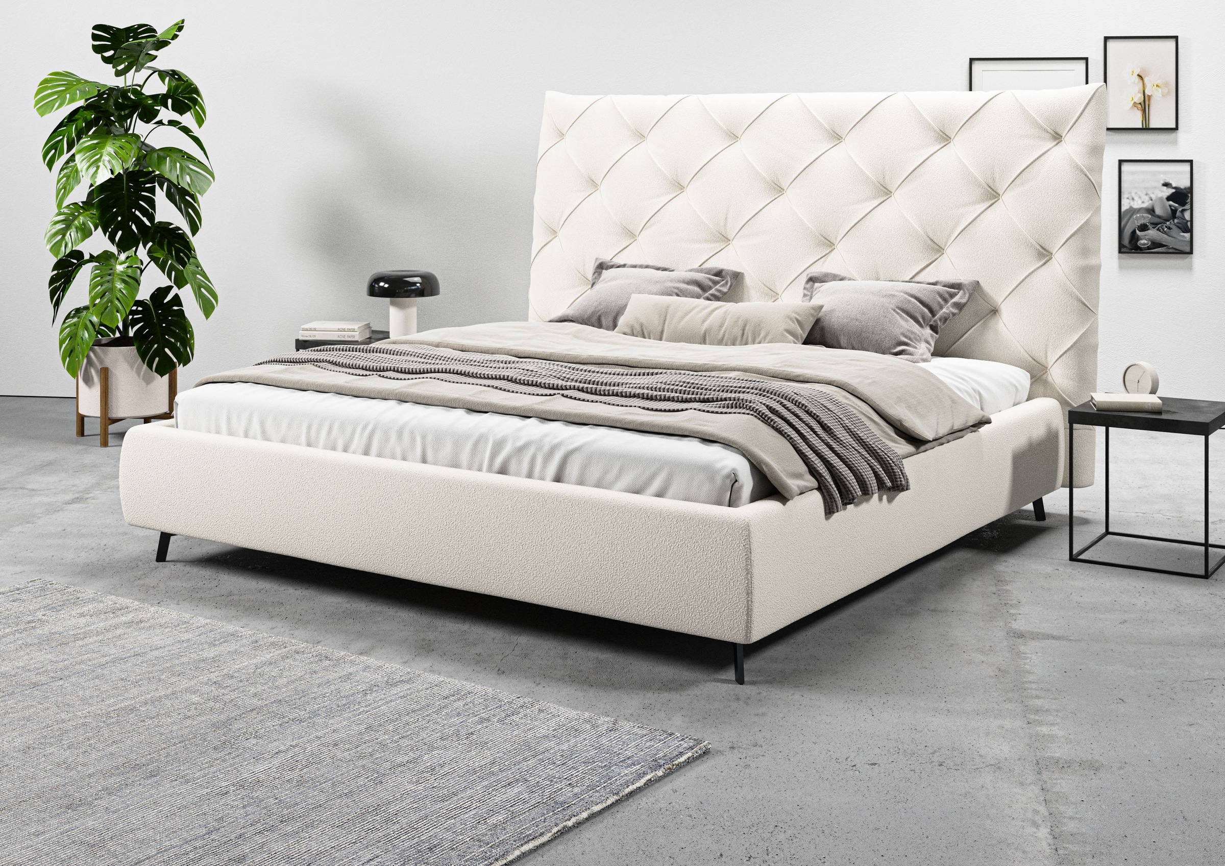 Home affaire Polsterbett "Maxime, in 4 Breiten bis 200cm, auch in Leder" Ko günstig online kaufen