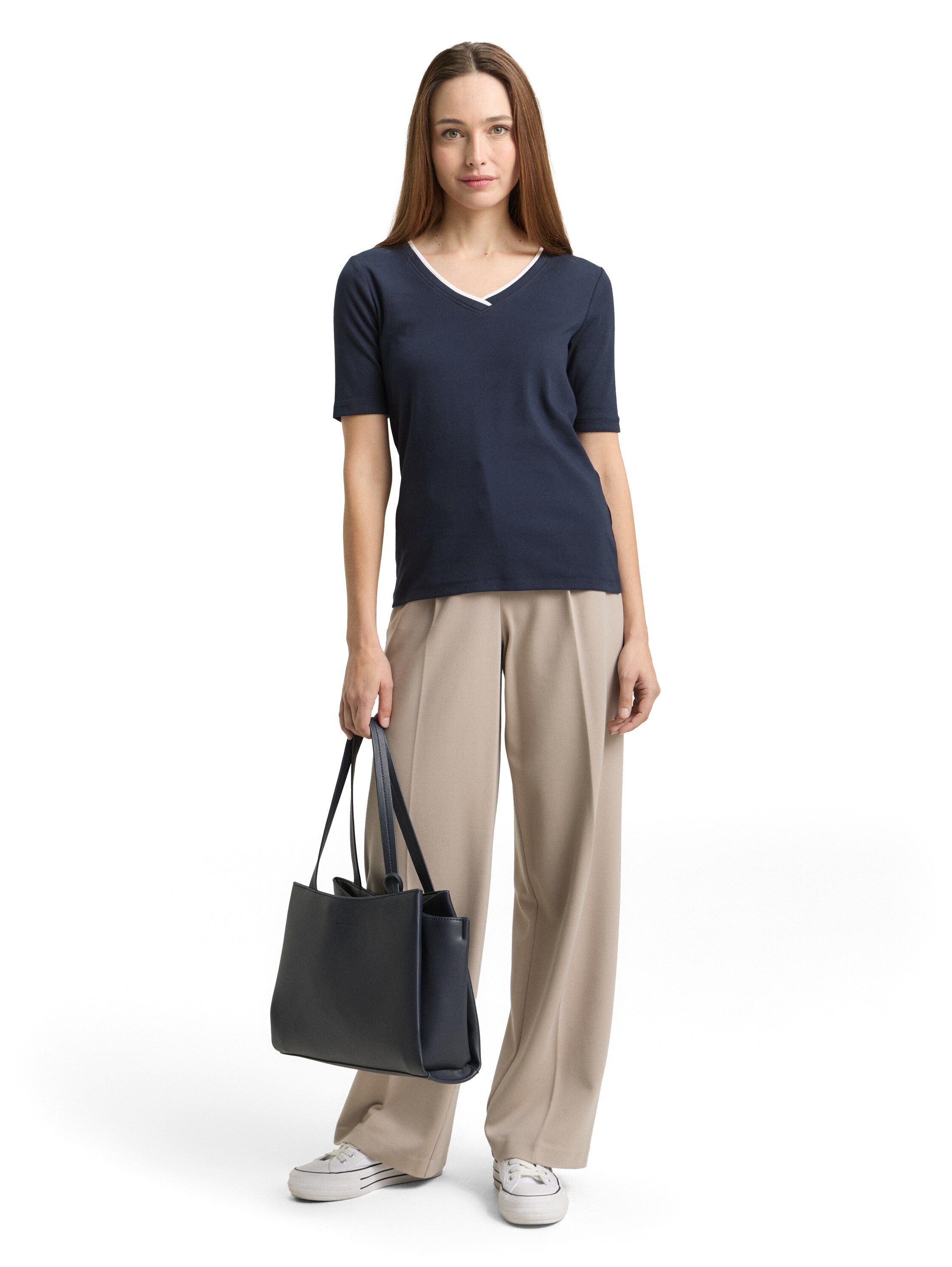 TOM TAILOR T-Shirt mit Kontrast Detail