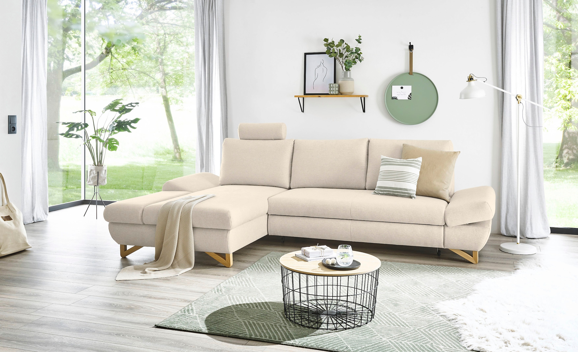 INOSIGN Ecksofa »City/Giron, L-Form,«, verstellbare Armlehnen mit Rasterfunktion