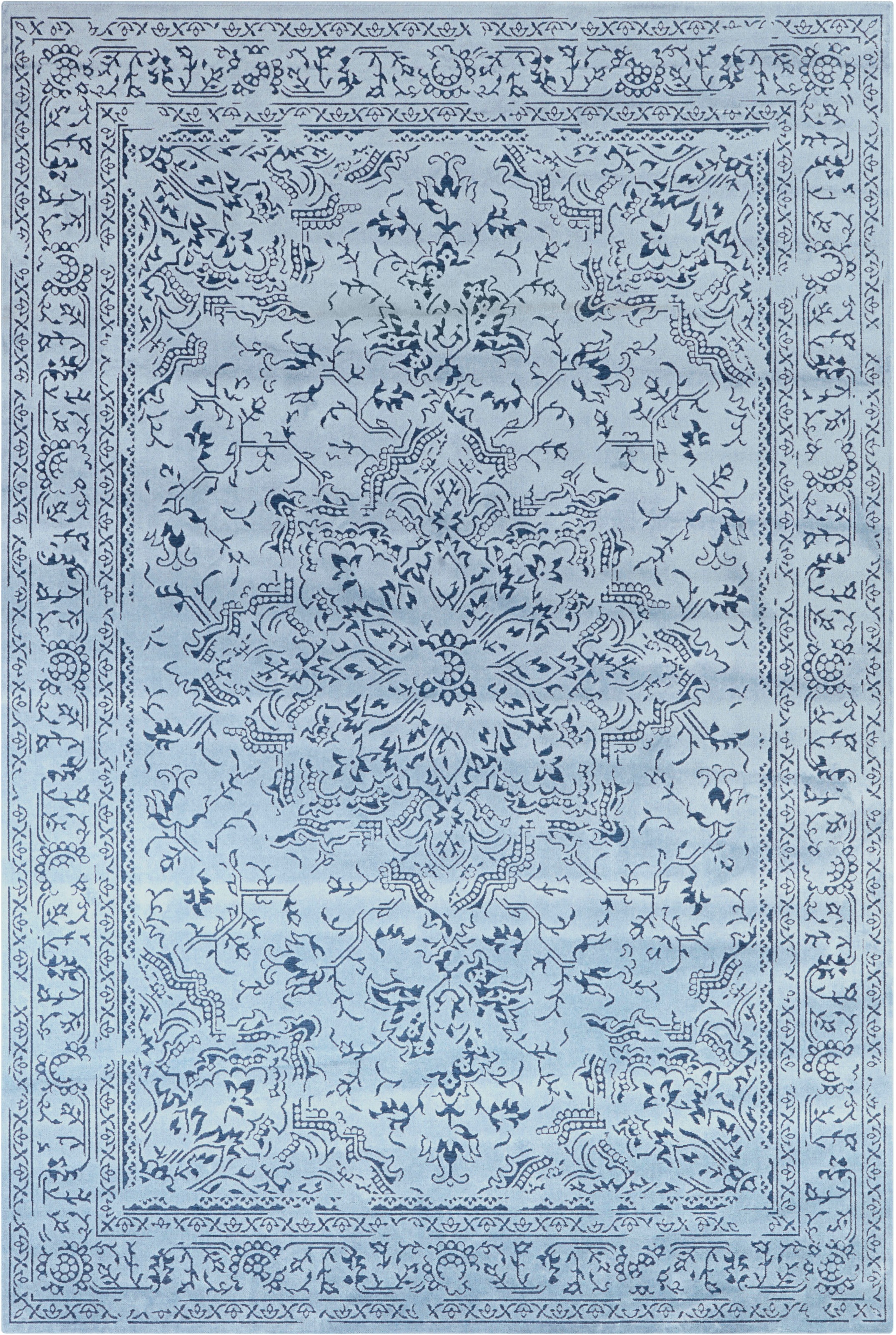ELLE DECORATION Designteppich »Machasi«, rechteckig, 4 mm Höhe, Samtiger Kurzflor, Seiden Optik, Vintage Design, Robust, Pflegeleicht