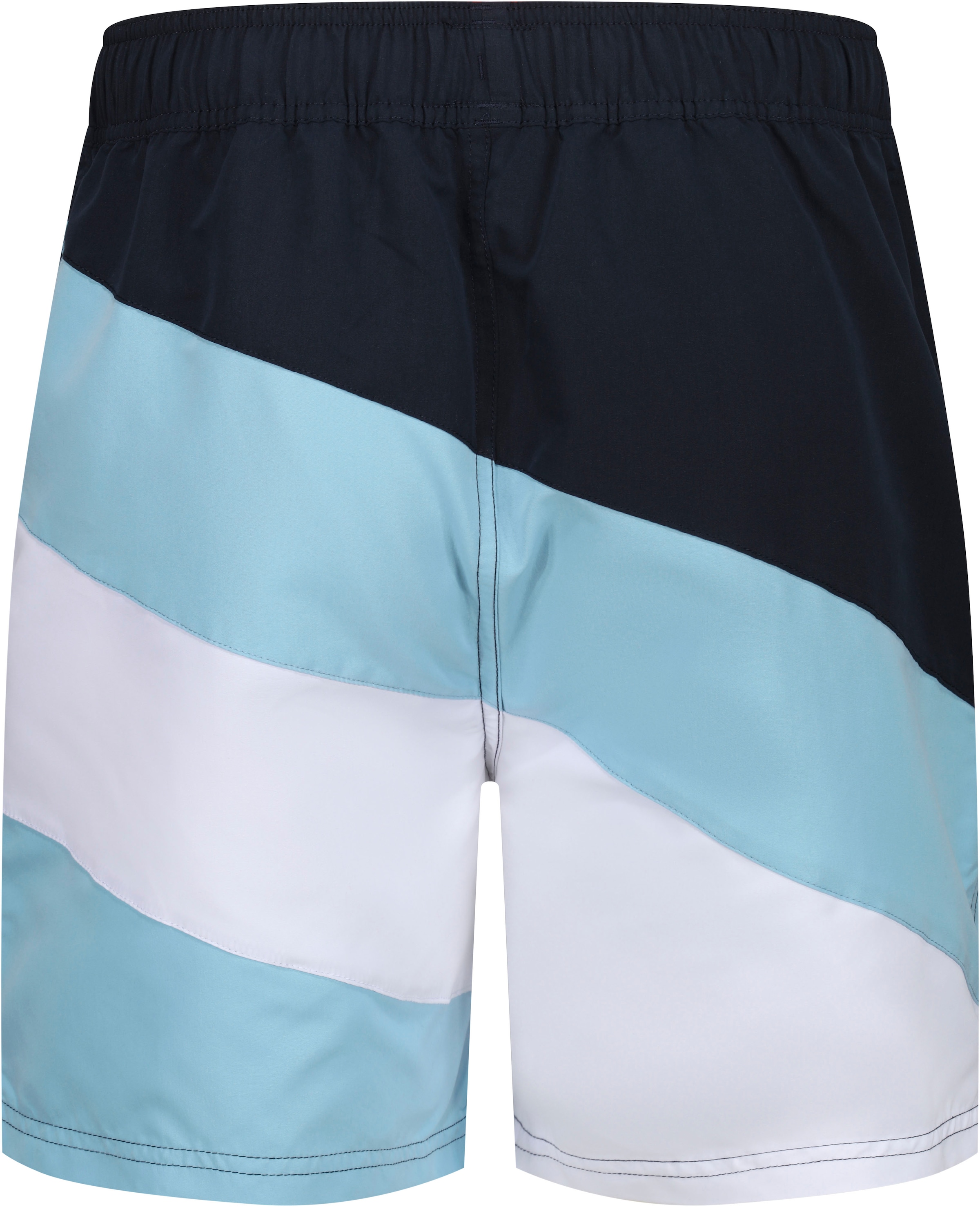 Reebok Badeshorts »Ryan«, (1 St.), asymmetrisch gestreift, geteilter Logoschriftzug