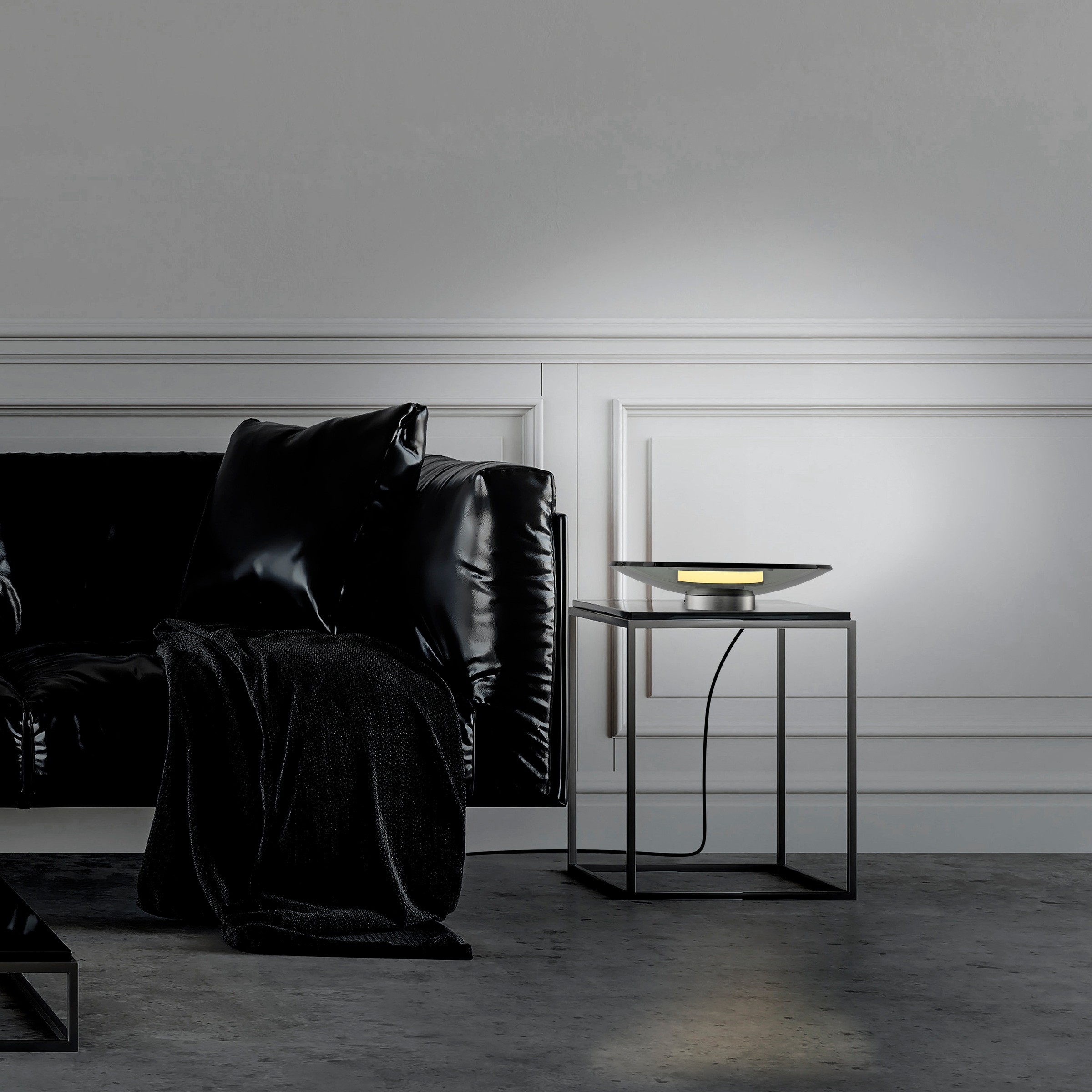 Neuhaus PURE LED Tischleuchte »PURE Moon« LED-Board 1 Stk. Warmweiß Stufenloses dimmen per Touchdimmer, Rauchglas