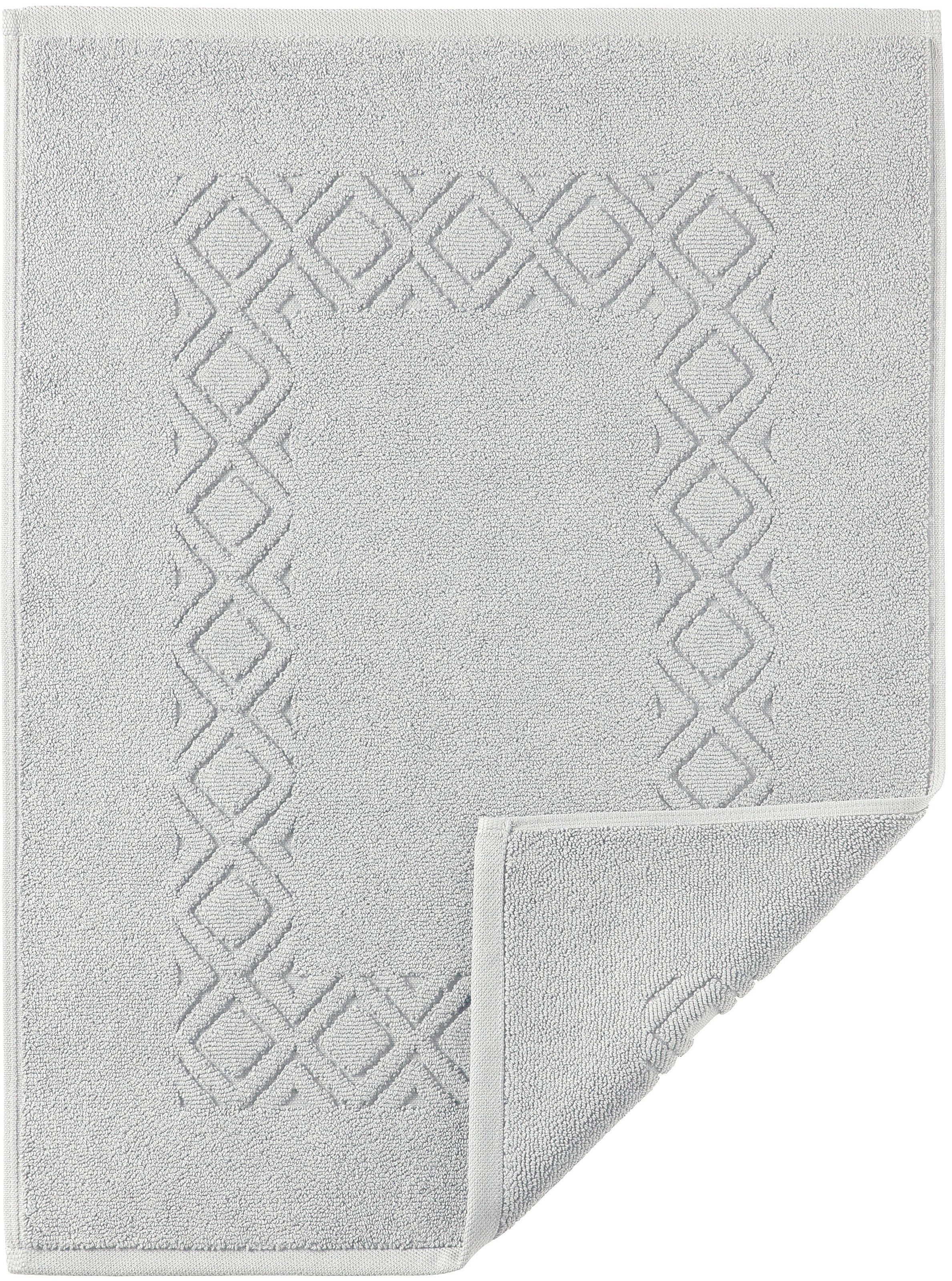 Badematte EGERIA, H:8mm, grau, Baumwolle, Badematten, "Denver"