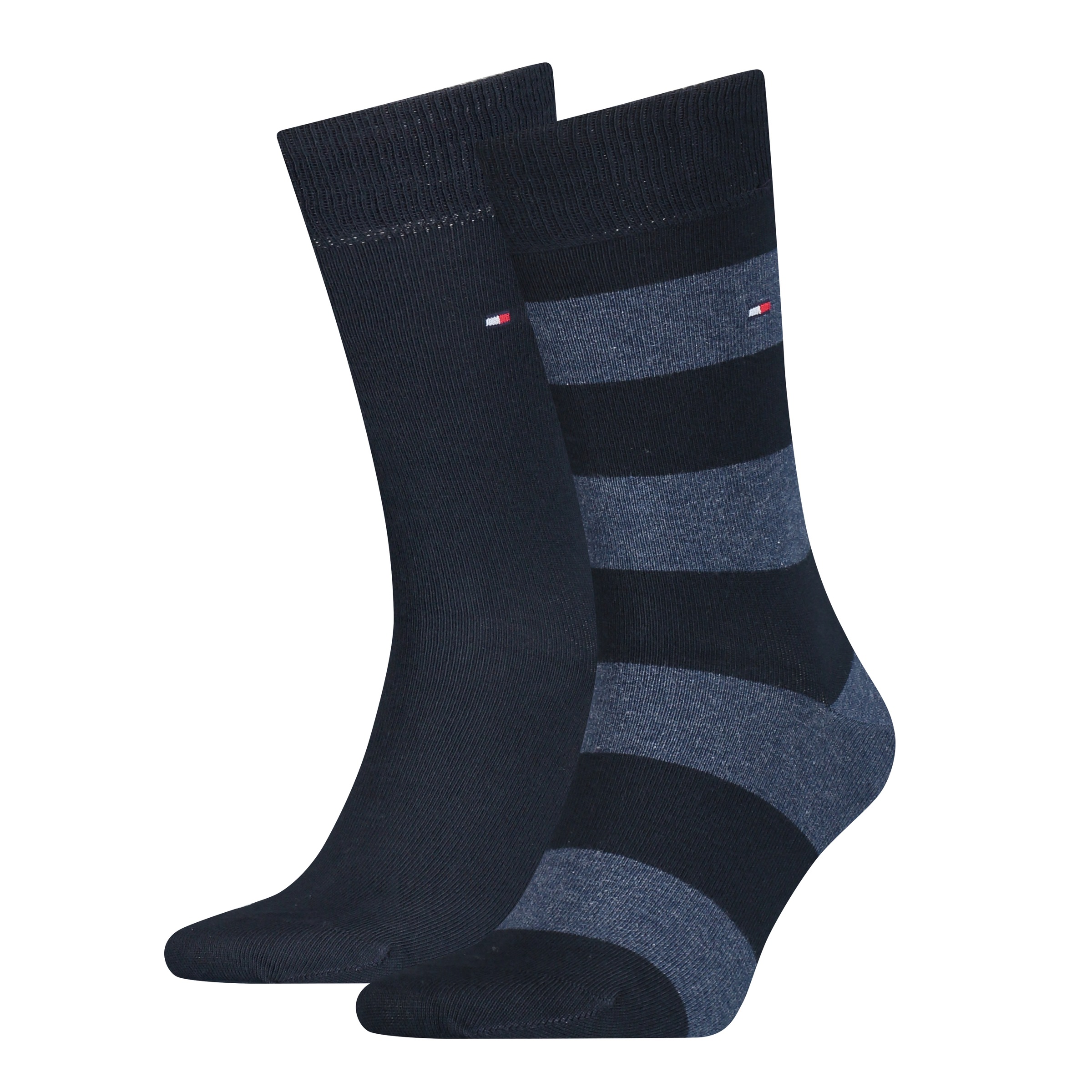 Tommy Hilfiger Socken »TH MEN RUGBY SOCK 2P« 2 Paar, 2 Paar tlg. mit Rippenstrickbündchen, atmungsaktiv