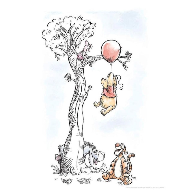 Komar Poster »Winnie Pooh Hang on«, Disney, (1 St.), Kinderzimmer,  Schlafzimmer, Wohnzimmer | BAUR