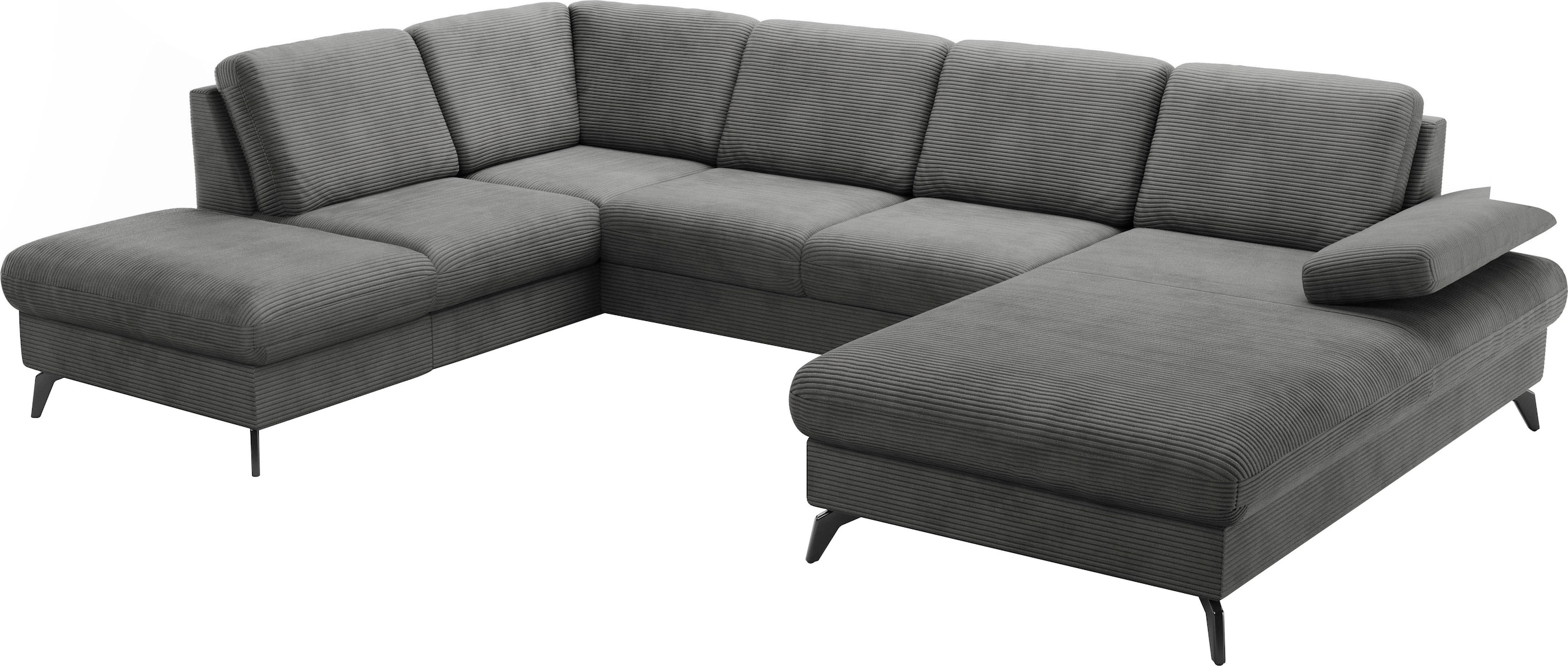 sit&more Wohnlandschaft »Morris Jubi U-Form«, inkl. Armteilfunktion und 1 Zierkissen, wahlweise mit Bettfunktion