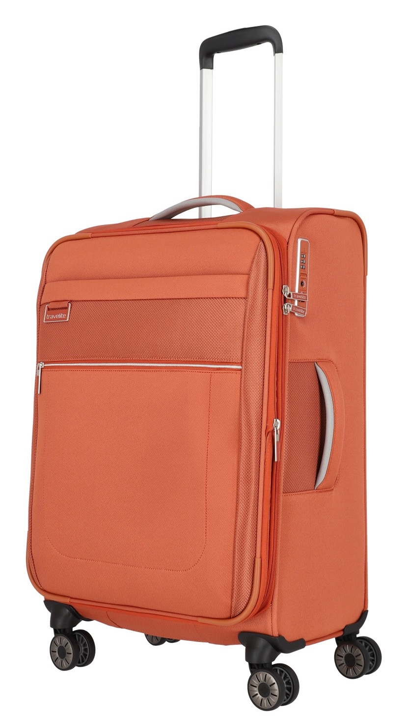 travelite Trolleyset »MIIGO S/M/L + Bordtasche«, (Set, 4 tlg.), Weichgepäck-Koffer Set Handgepäck Aufgabegepäck Volumenerweiterung