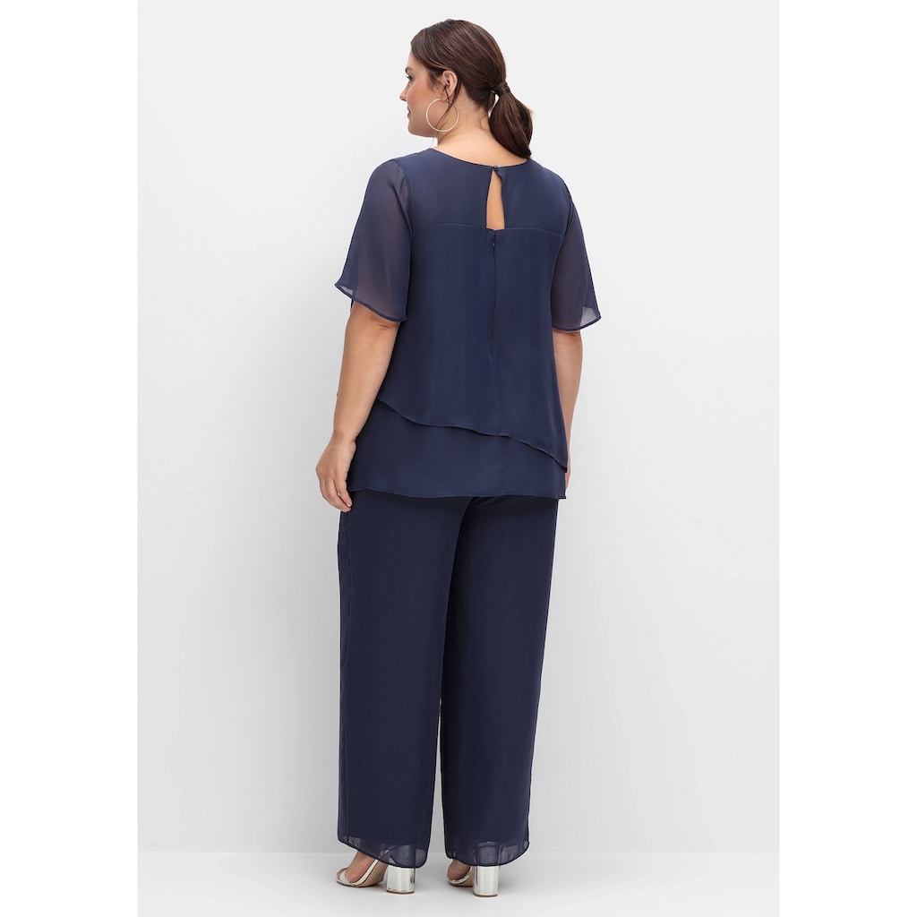 Sheego Jumpsuit »Große Größen«, im Lagenlook, mit weitem Bein