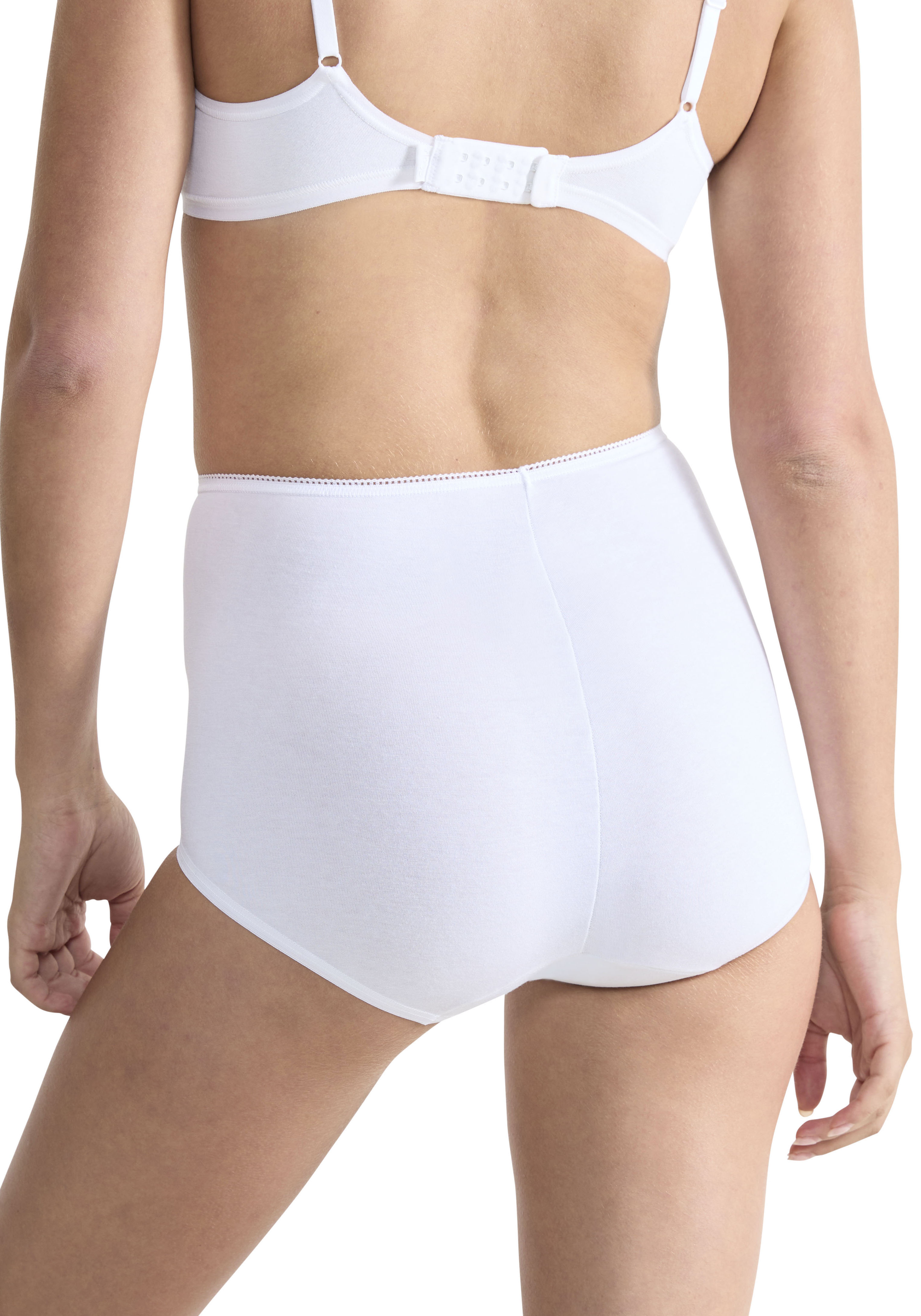 Thumbnail - sloggi Maxislip "24/7 Cotton" 3er Pack, höher geschnittene Passform, elastisch, Spitze, blickdicht, weich