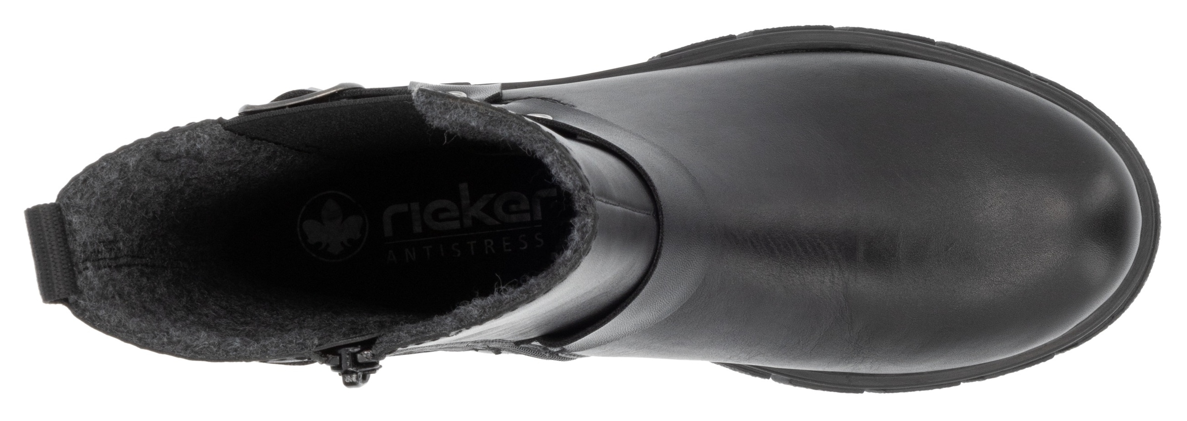 Rieker Chelseaboots, Bikerboots, Schlupfstiefelette mit Innenreißverschluss