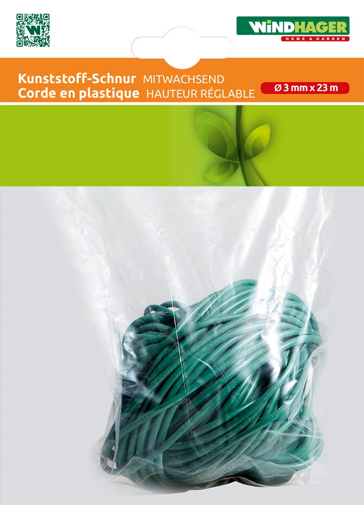 Windhager Pflanzschnur »mitwachsend zur flexiblen Besfestigung von Pflanzen an Rankgittern« 1 Stk. tlg. oder Stäben, Bindeschlauch aus elastischem Kunststoff, grün