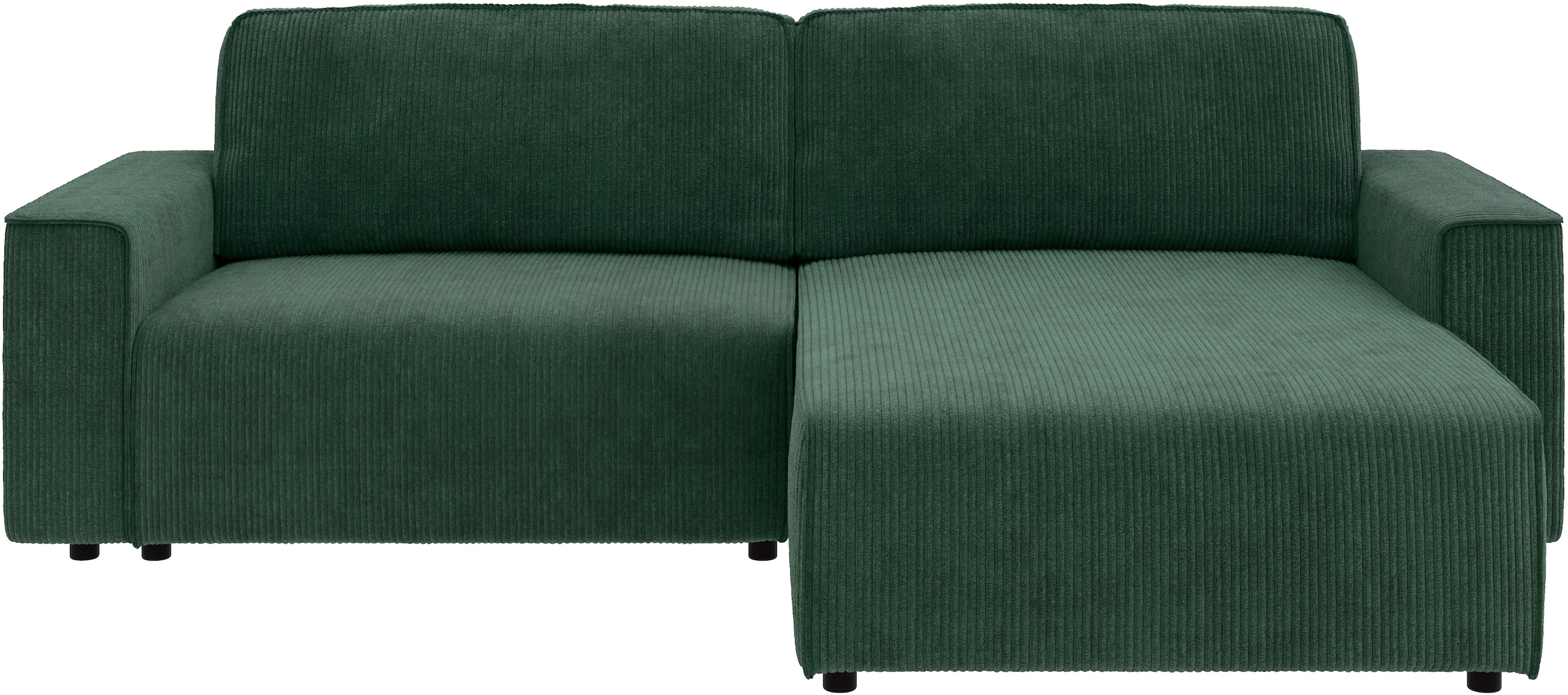 INOSIGN Ecksofa »Chance, Recamiere beidseitig montierbar, Schlaffunktion, Breite 265 cm«, in Cordstoff HYPER, mit Schlaffunktion und Bettkasten