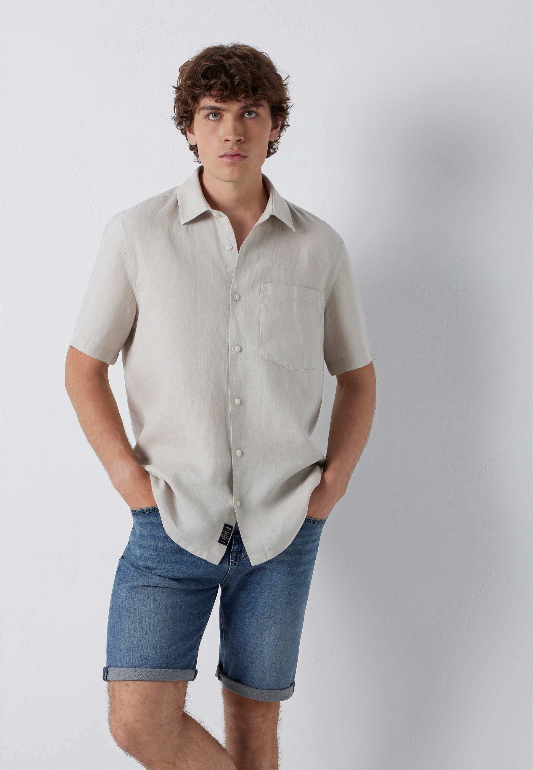 Mavi Kurzarmhemd »SHORT SLEEVE SHIRT« Leinenhemd mit Tasche