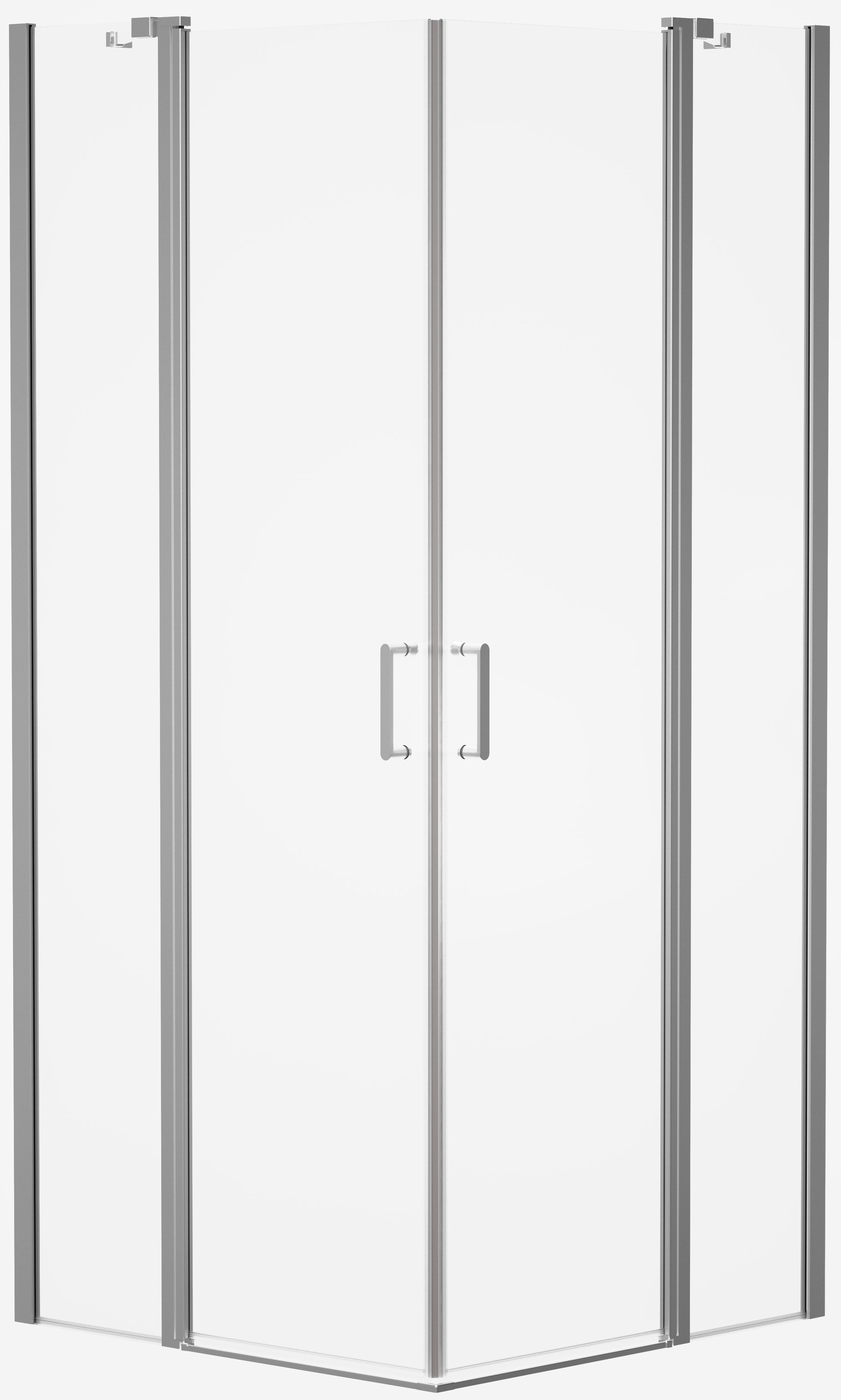 Marwell Eckdusche »Neptun II« Glasdusche mit Eckeinstieg und Drehtür