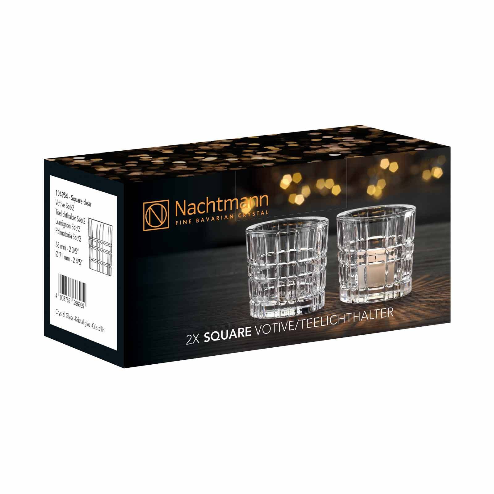 Nachtmann Kerzenhalter »Teelichthalter Square Votives ø 7,1 x 6,6 cm 2er Set«