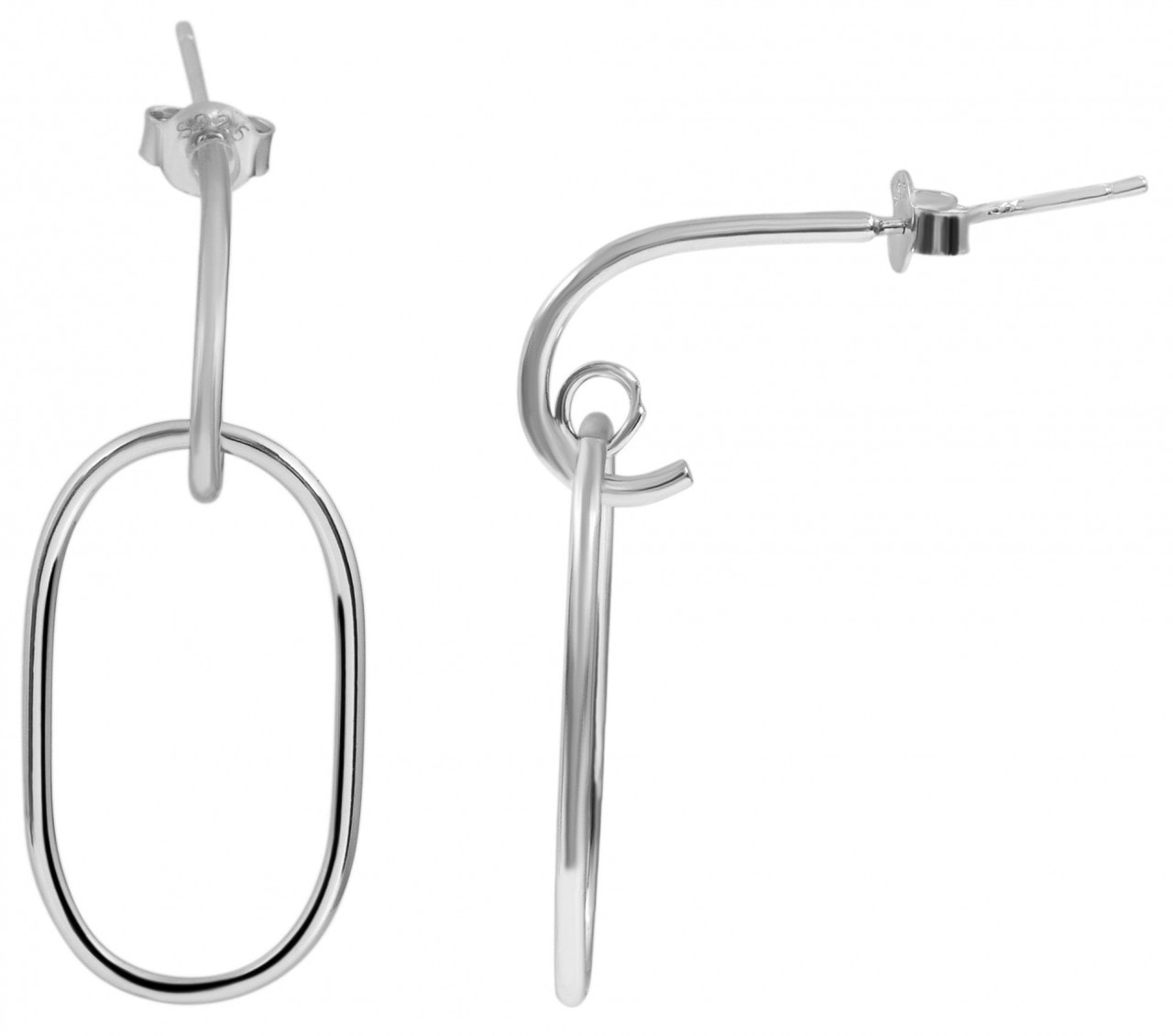 Adelia's Women's Stud Earrings 925 Sterling Silver Silver