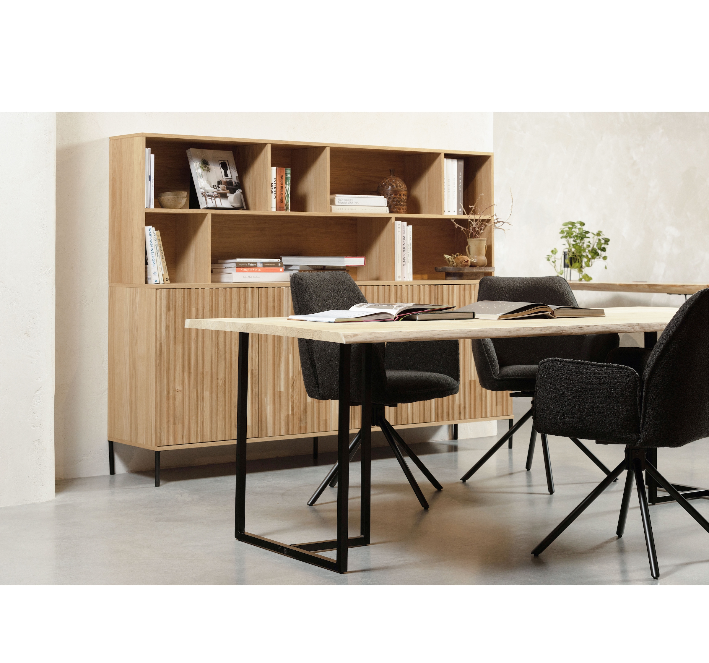 WOOOD Buffet »Gravu« New Gravure Hängeschrank, FSC-Kiefer bietet Stauraum und Präsentation