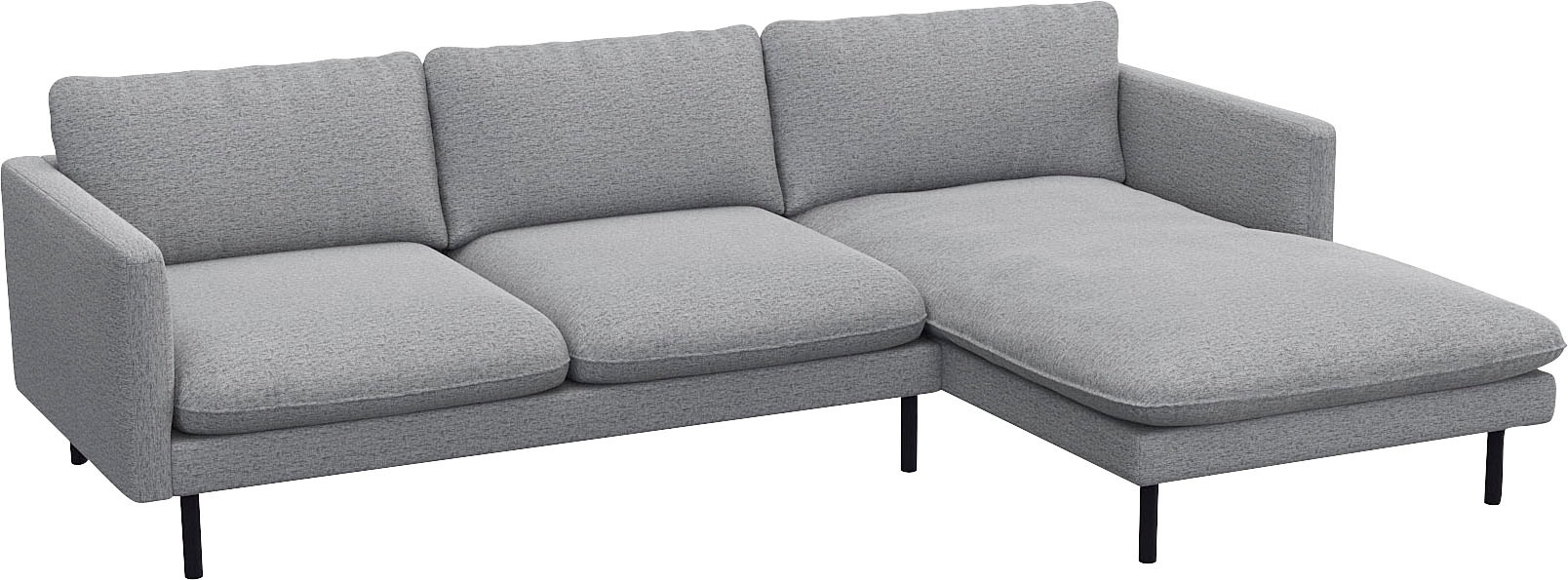 FLEXLUX Ecksofa »Bolzano, elegant und bequem, L-Form«, Sitzaufbau mit Kaltschaum & Stahl-Wellen, loose Sitz -& Rückenkissen
