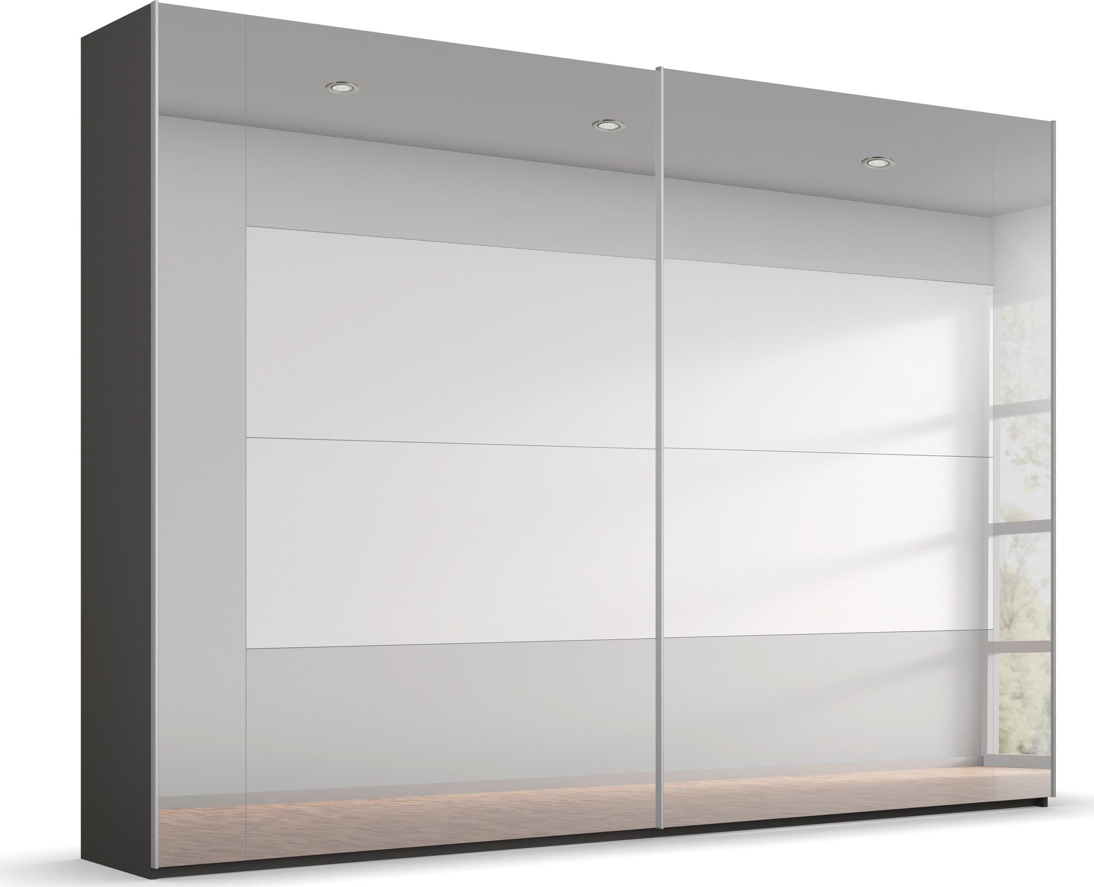 rauch Schwebetürenschrank "Kleiderschrank Schrank Garderobe Schlafzimmerschrank X-TEND" inkl. SOFT-CLOSE-FUNKTION, inkl. Wäscheeinteilung mit 4 Stoffboxen MADE IN GERMANY