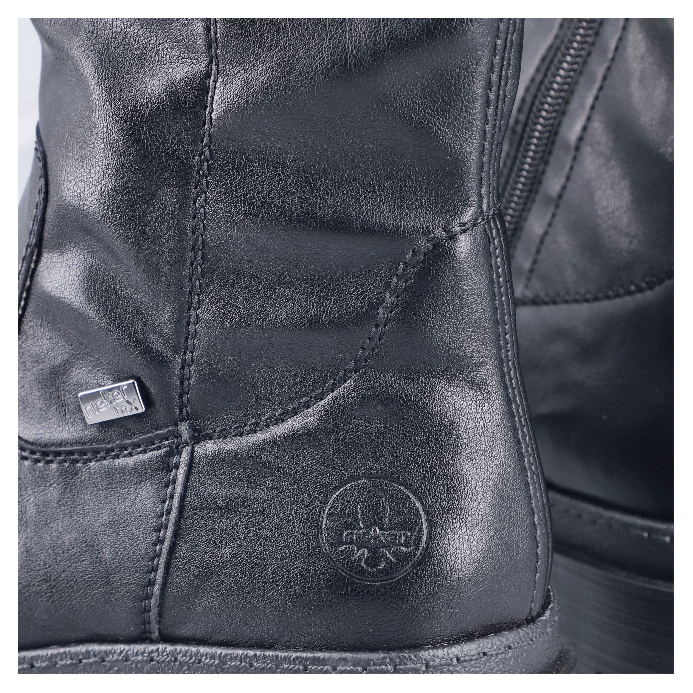 Rieker Winterstiefel, Langschaftstiefel, Plateaustiefel mit Stretch am Schaft, TEX-Membrane
