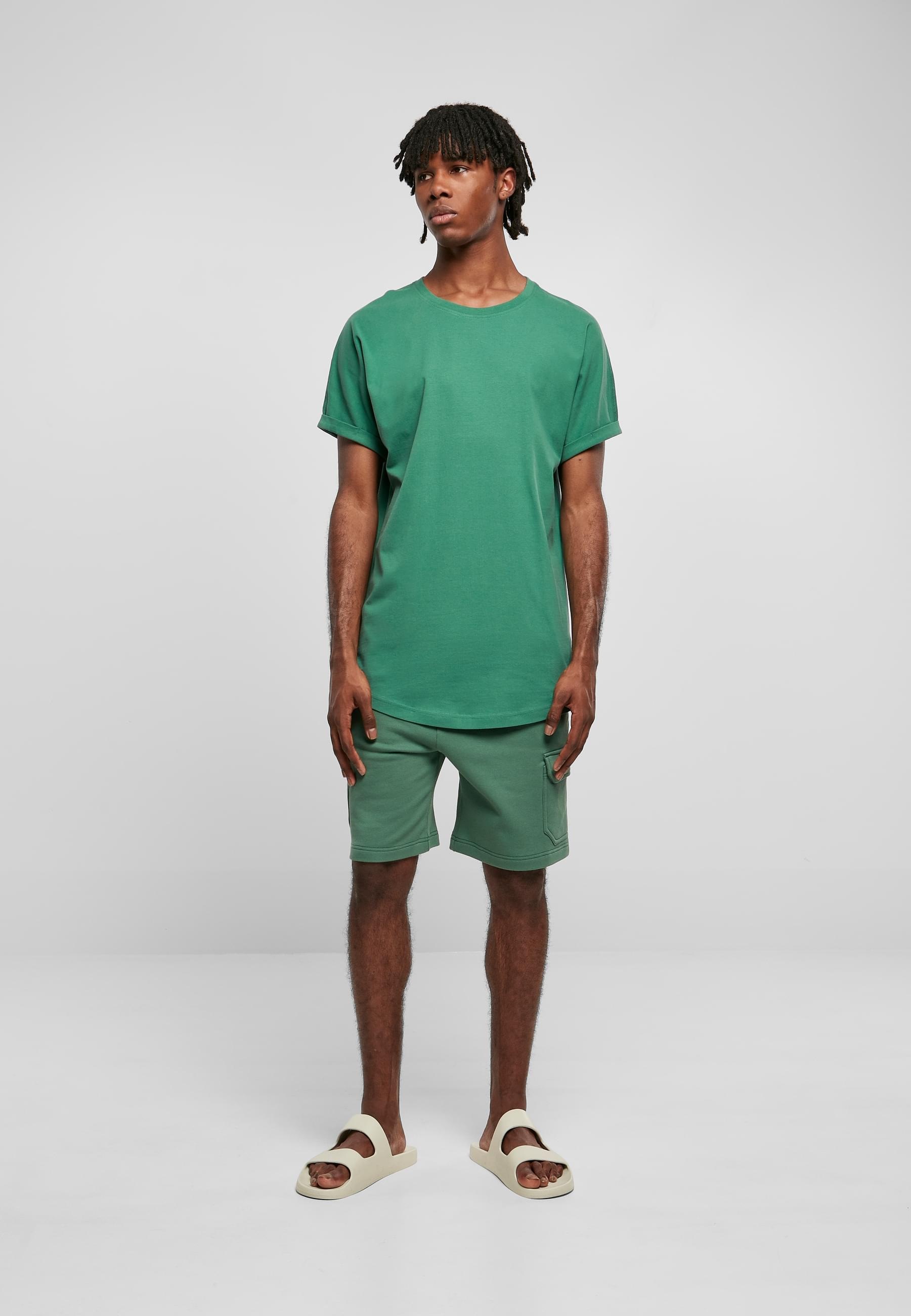 URBAN CLASSICS T-Shirt »Urban Classics Herren Long Shaped Turnup Tee«, (1 tlg.)