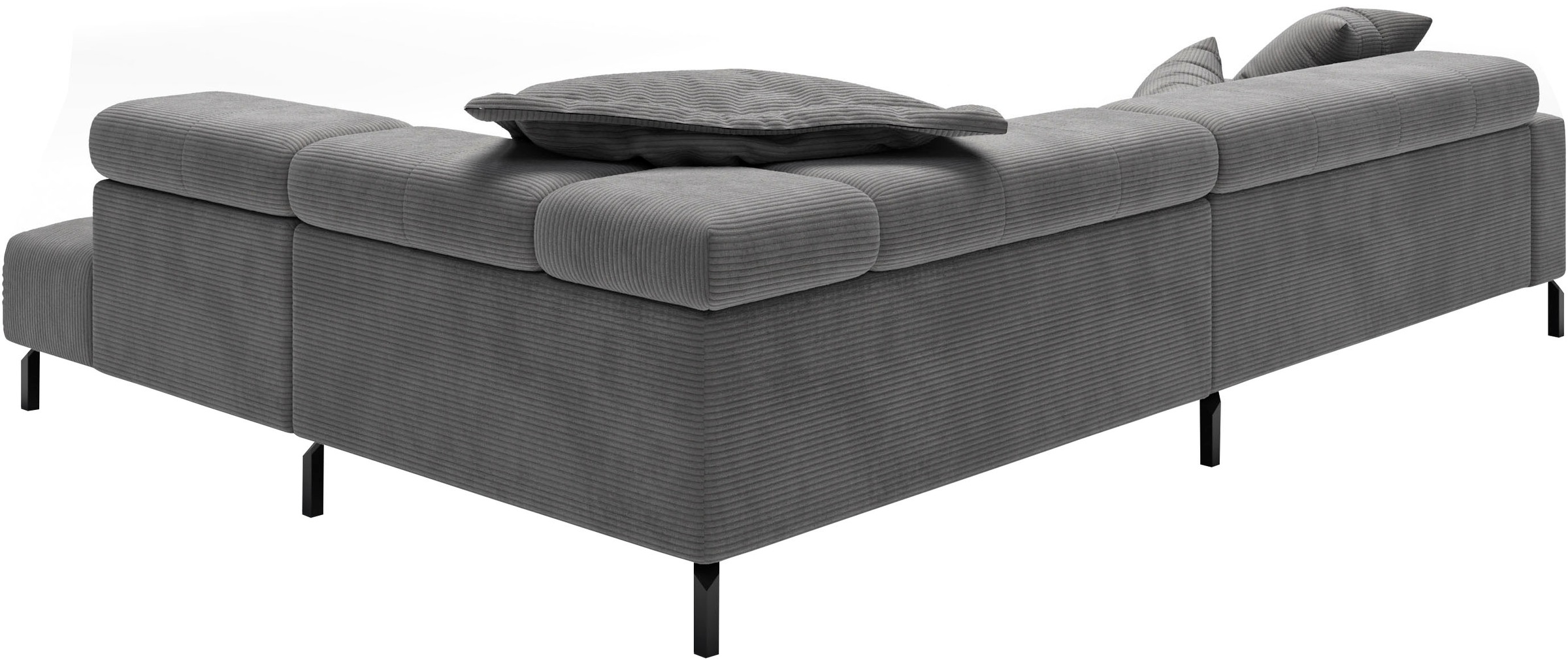 Places of Style Ecksofa »Cleveland, L-Form, incl. Kopfteilverstellung, Breite 311 cm«, wahlweise elektrischer Sitzvorzug
