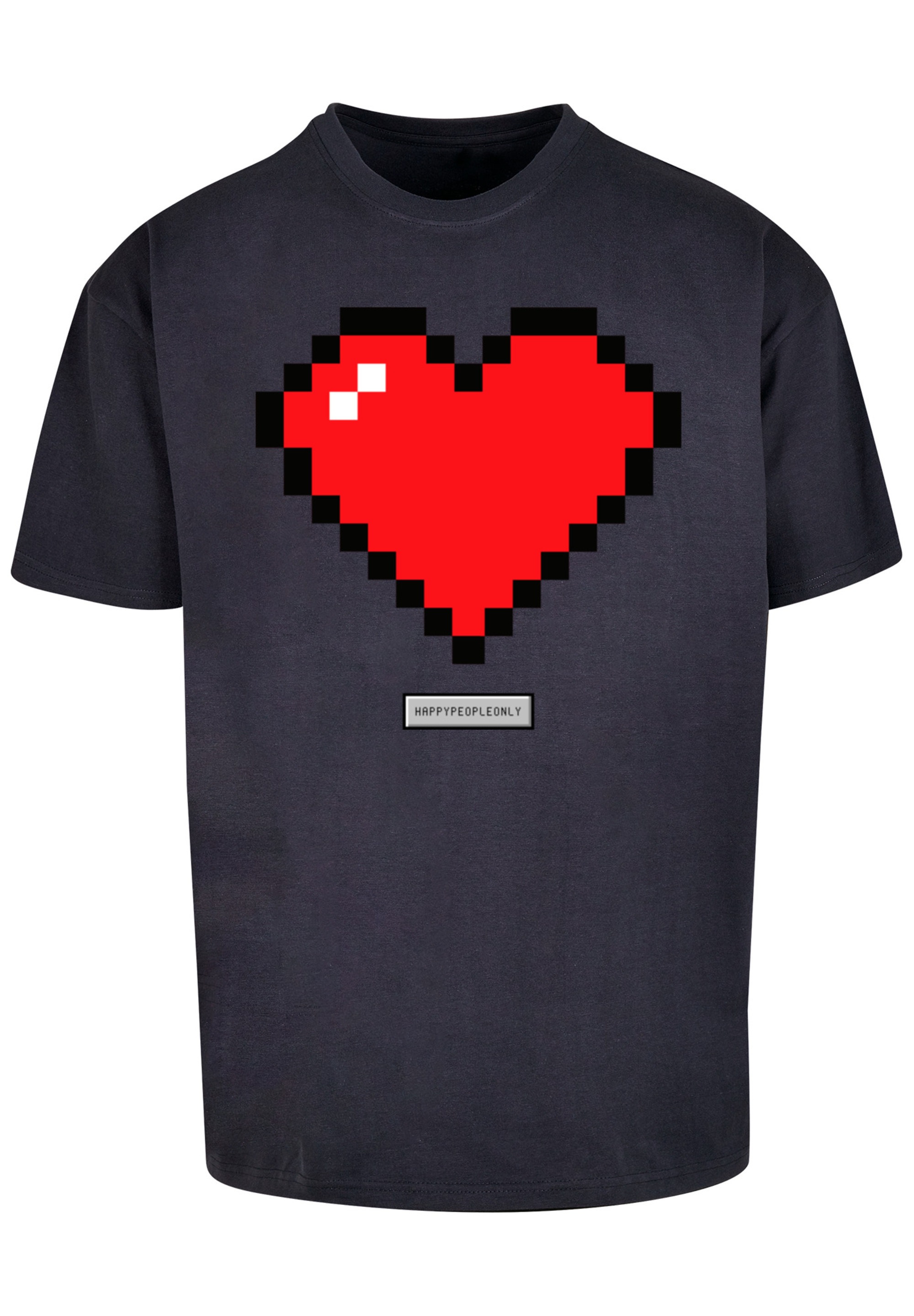 Black Friday F4NT4STIC T-Shirt »Pixel Herz Good Vibes Happy People«, Print  | BAUR