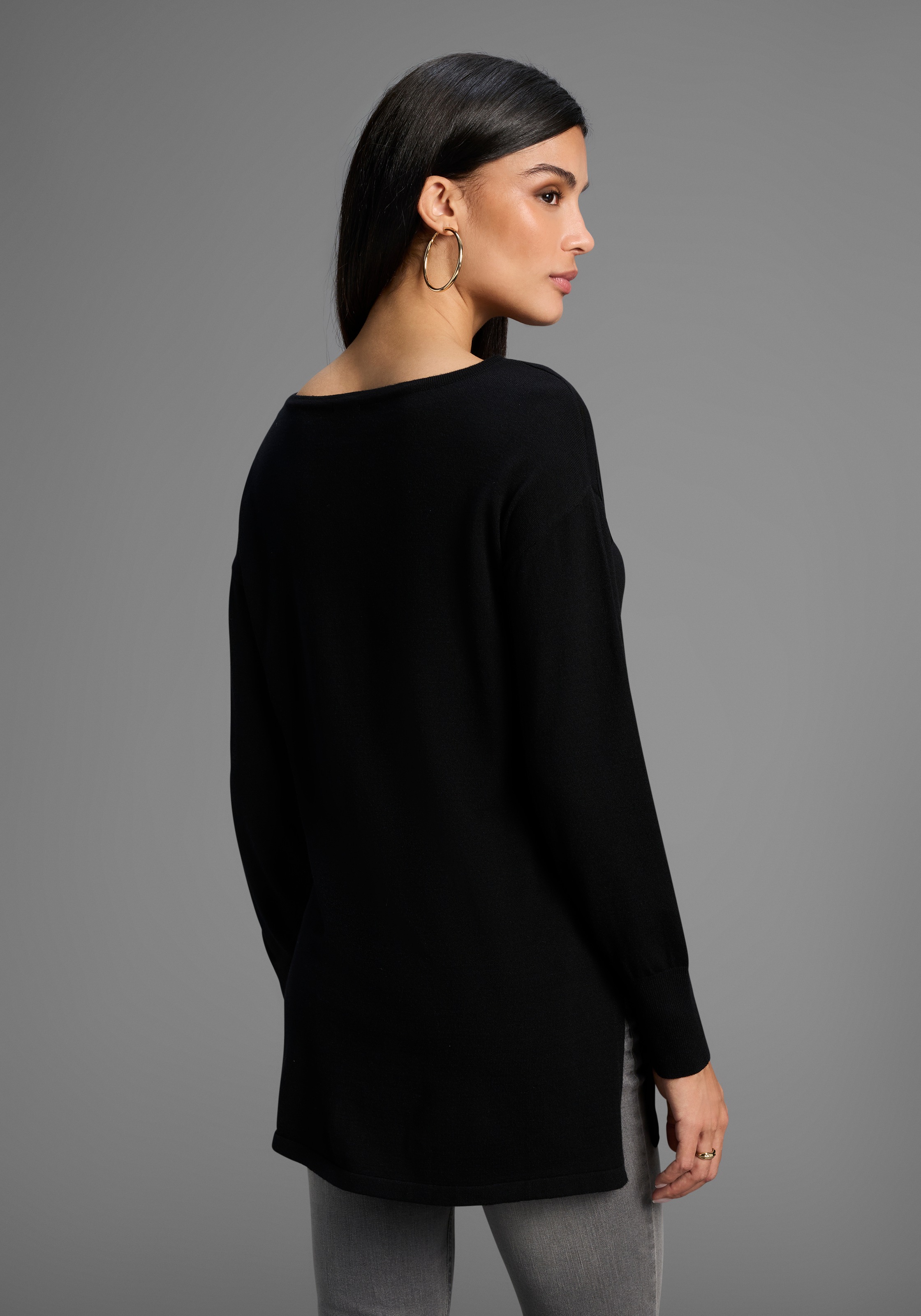 Laura Scott Strickpullover, mit Meshstreifen - NEUE KOLLEKTION günstig online kaufen