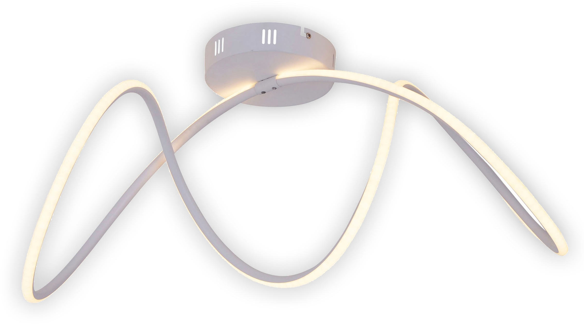 näve LED Deckenleuchte »Odrive«, 1 flammig, Leuchtmittel LED-Modul | LED fest integriert, schleifenähnlich geschwungene Leuchtstreifen, weiß, L: 67cm, H: 30cm