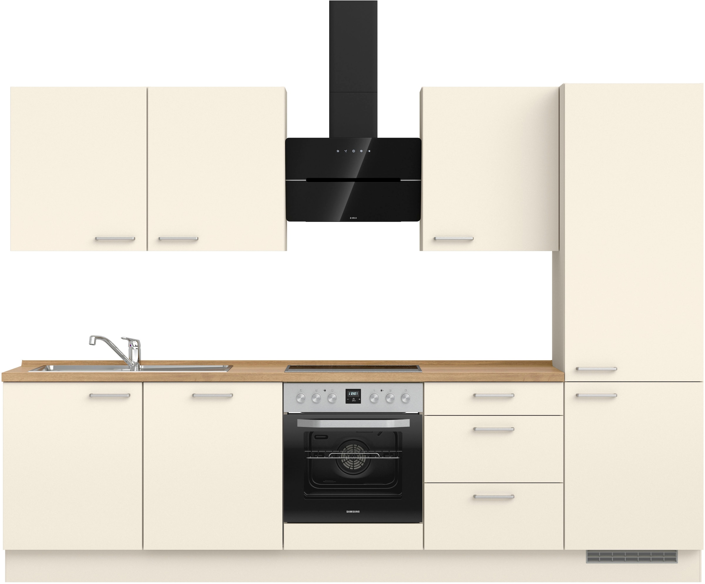 nobilia® Küchenzeile »"Touch premium"«, vormontiert, Ausrichtung wählbar, Breite 300 cm, mit E-Geräten