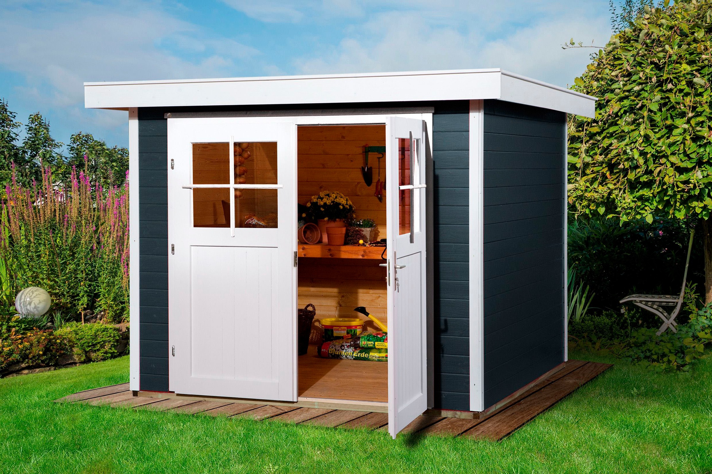 weka Gartenhaus »227 Gr.2, anthrazit, 21 mm«