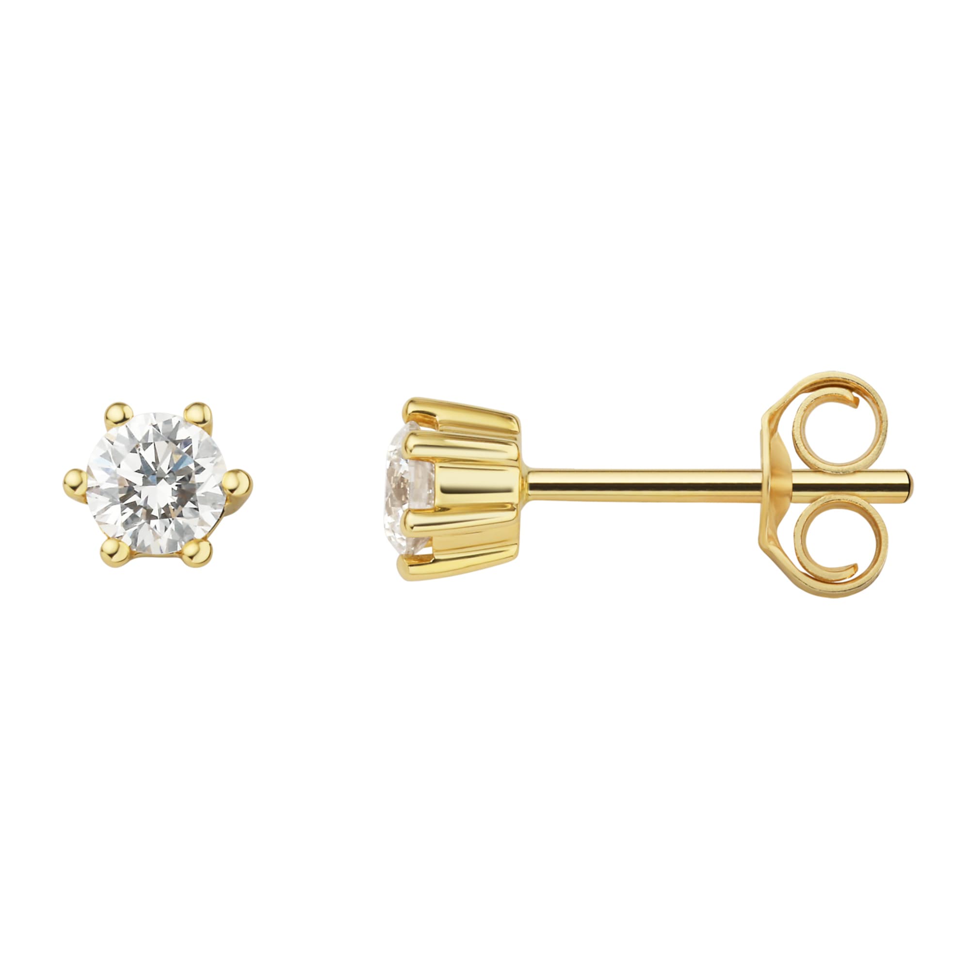 ONE ELEMENT Paar Ohrhänger »0.3 ct Diamant Brillant Ohrringe Ohrstecker aus 585 Gelbgold«, Damen Gold Schmuck