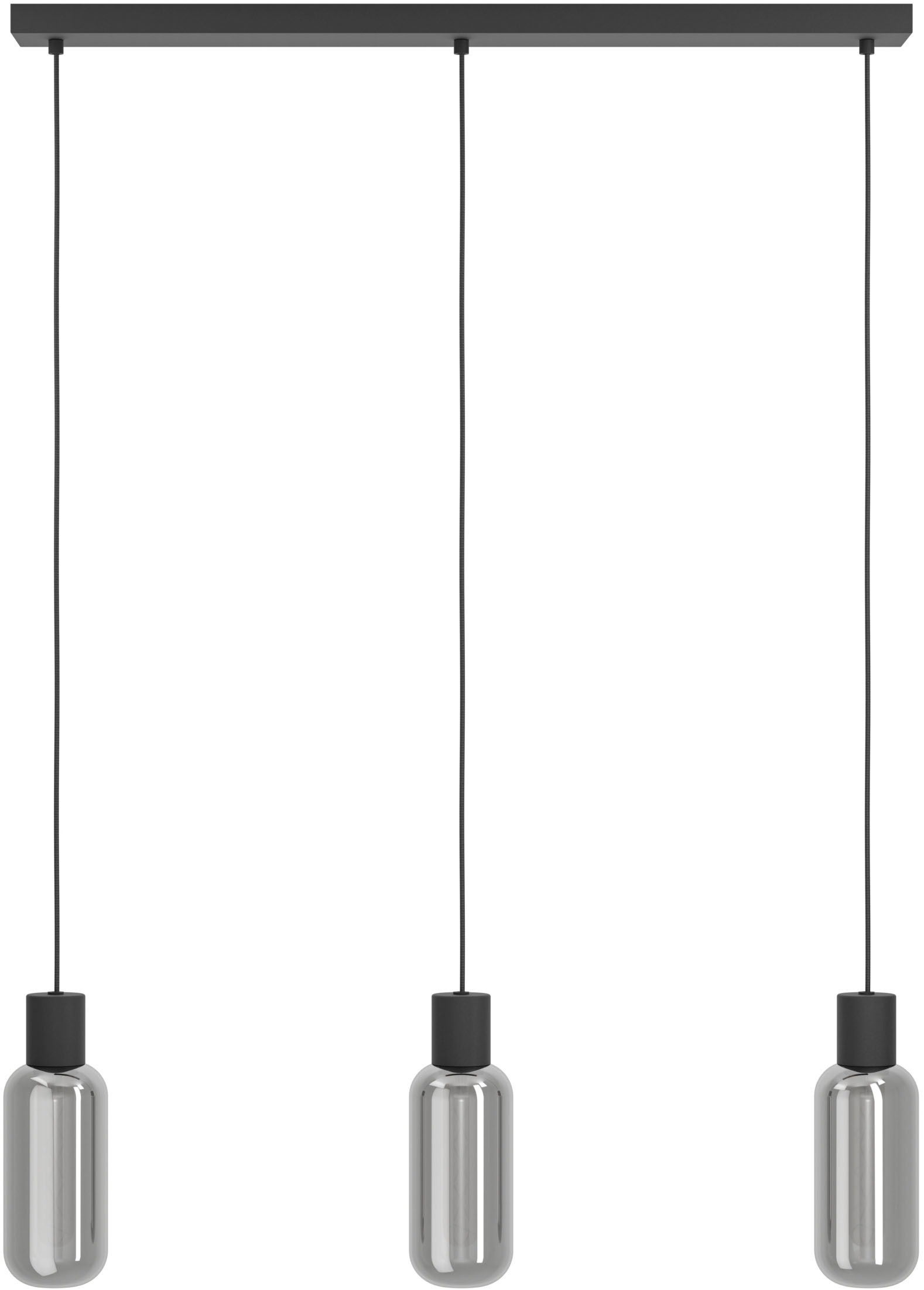 EGLO Hängeleuchte »MAIONE Pendellampe - Stahl - E27 - 3X4W - IP20« E27 1 Stk. Hängelampe, Deckenlampe, Wohnzimmer, Esszimmer, L77 x B9 x H110 cm