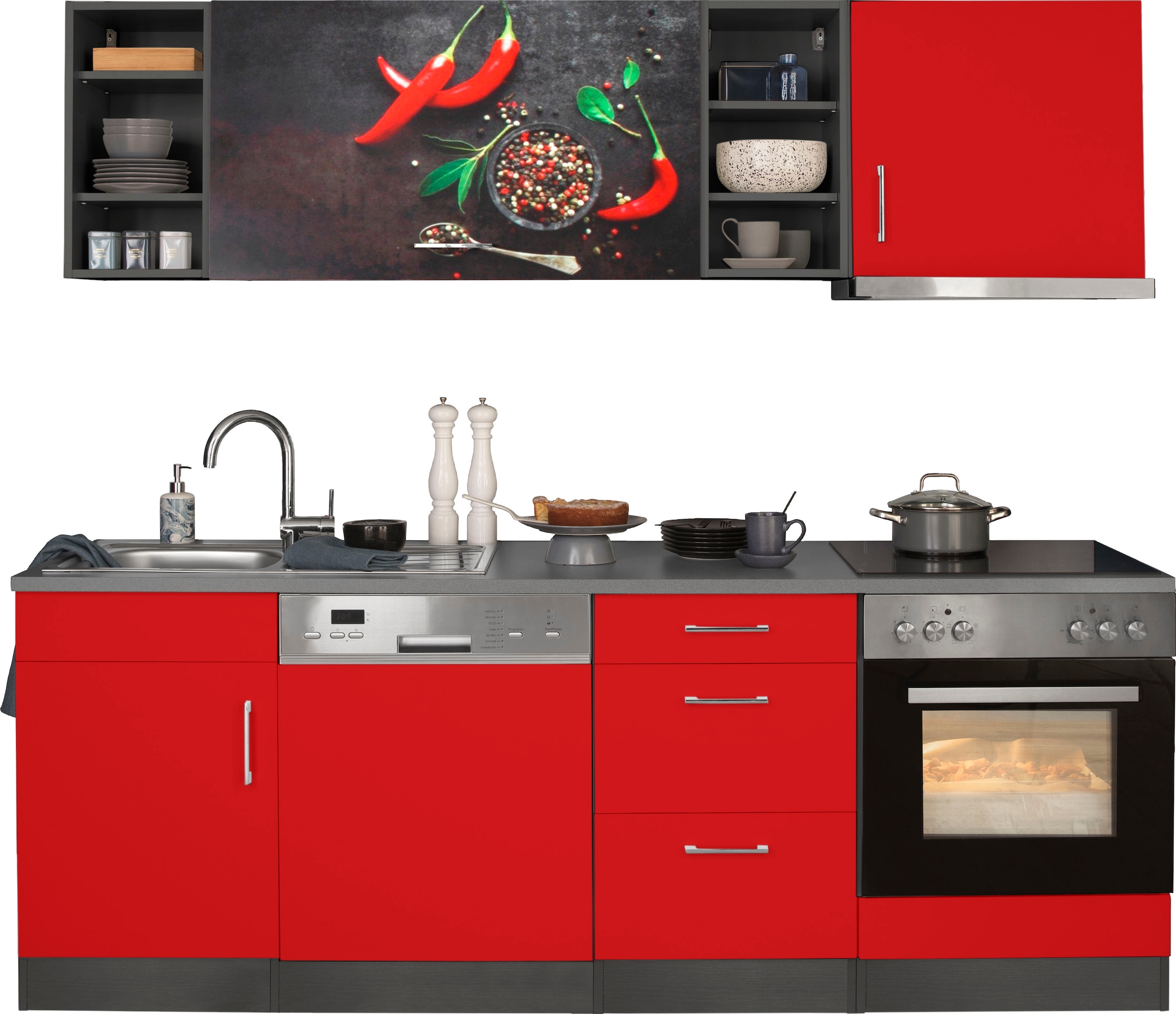 KOCHSTATION Küchenzeile "KS-Paris – Küchen mit einzigartigen Fotomotiven au günstig online kaufen