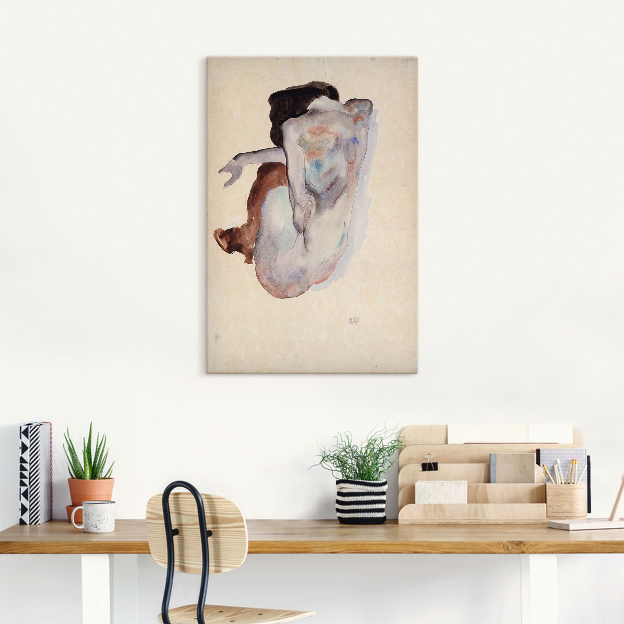 Artland Wandbild »Kauernder Akt mit Schuhen«, Erotische Bilder, (1 St.), als Poster in verschied. Größen