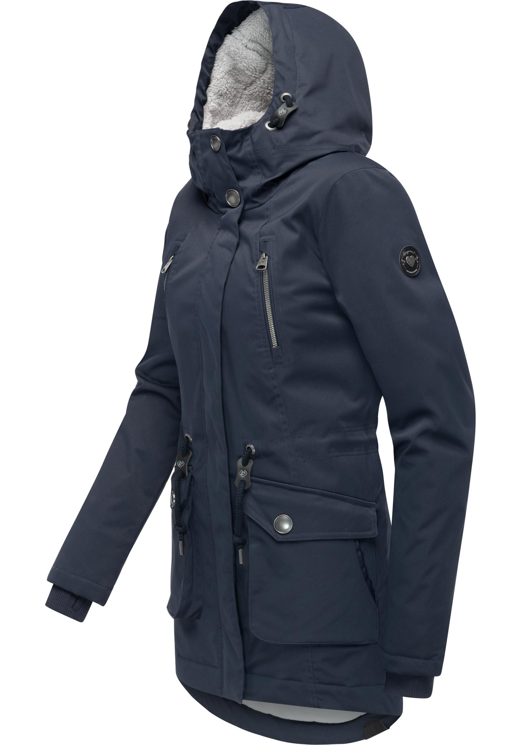 Ragwear Kurzmantel "Ellsa YOUMODO" Winterparka mit auffälligen Taillenzugko günstig online kaufen