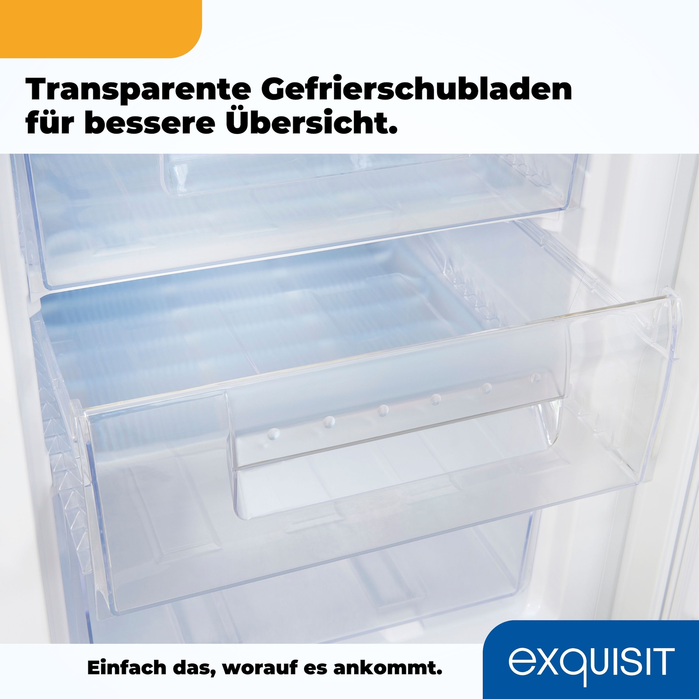 exquisit Gefrierschrank »GS12-040E weiss«, 85,5 cm hoch, 55,0 cm breit, 91 L Volumen, 4 Sterne Gefrieren