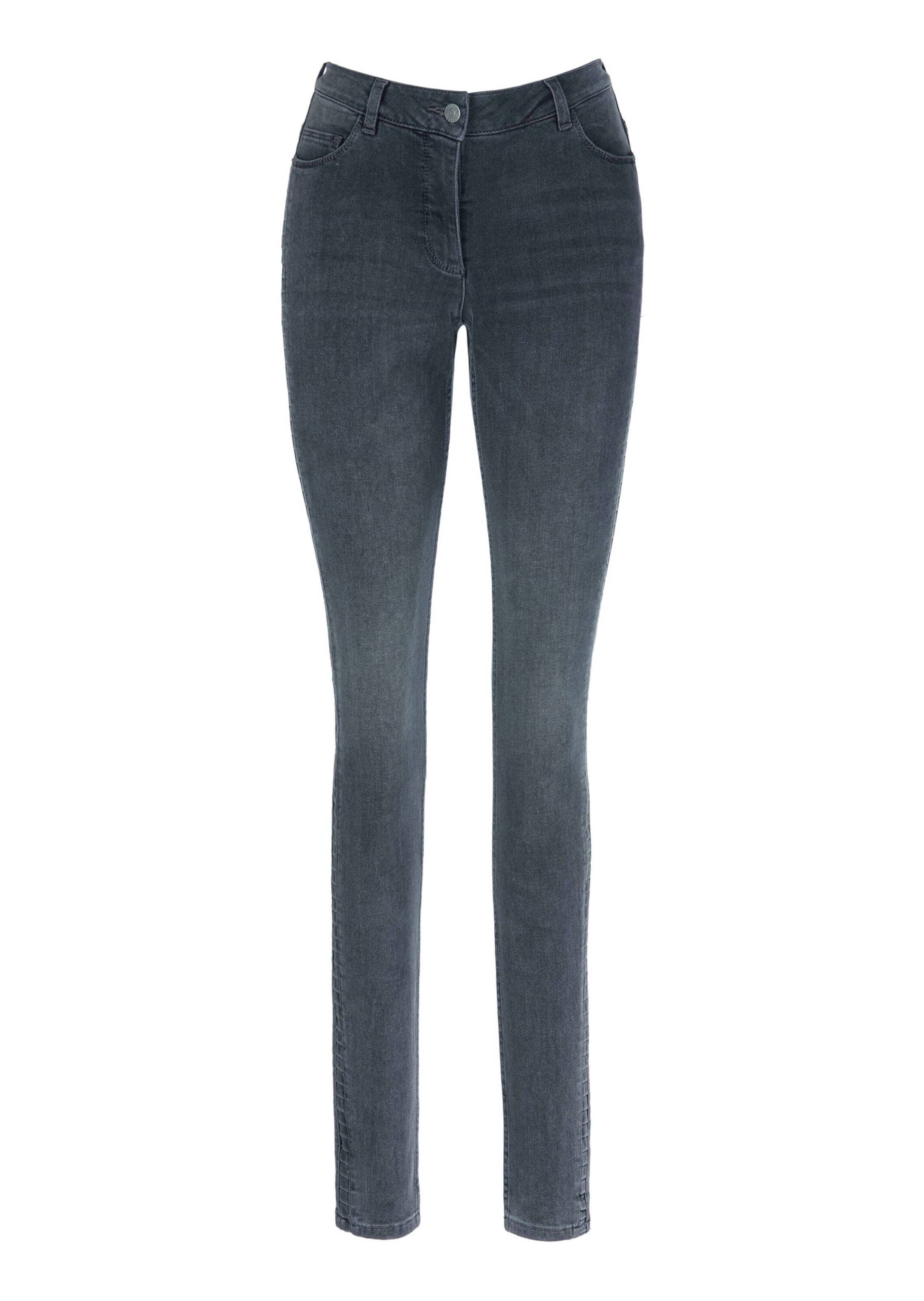 MADELEINE Regular-fit-Jeans "Jeans Schlanke Five-Pocket-Jeans, Raffung"