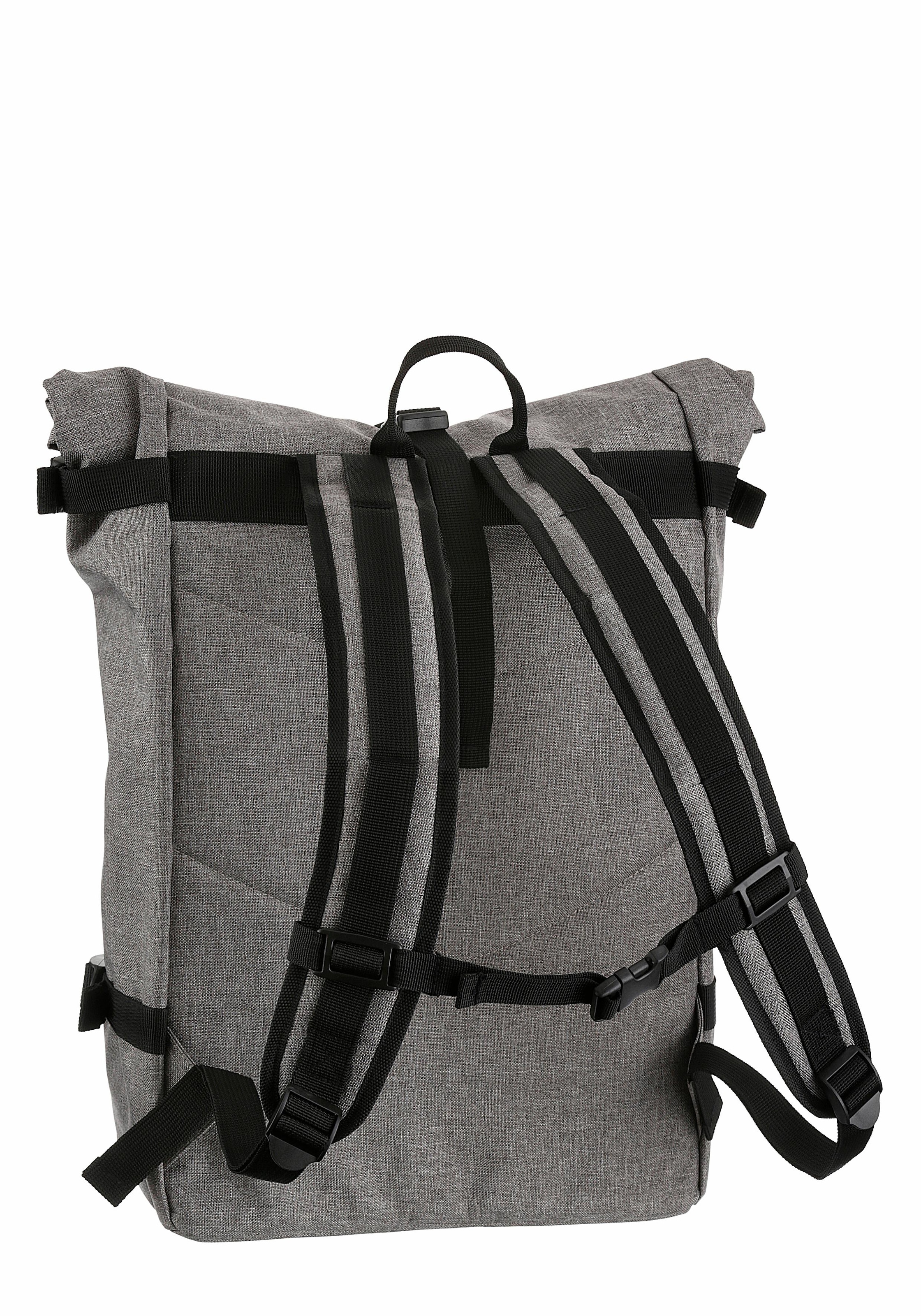 KangaROOS Cityrucksack, mit viel Stauraum und modischem Rolltop