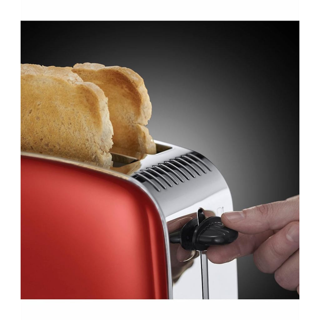 RUSSELL HOBBS Toaster »Colours Plus+ Flame Red 23330-56«, 2 kurze Schlitze, für 2 Scheiben, 1670 W