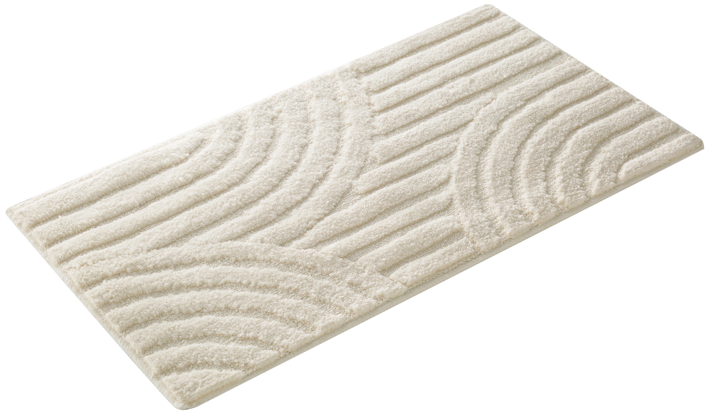 my home Badematte »Regona Scandi, Badvorleger, Badezimmer Teppich, Duschvorleger«, strapazierfähig, Badteppich, Uni Farben, Hoch-Tief-Effekt, modernes Muster