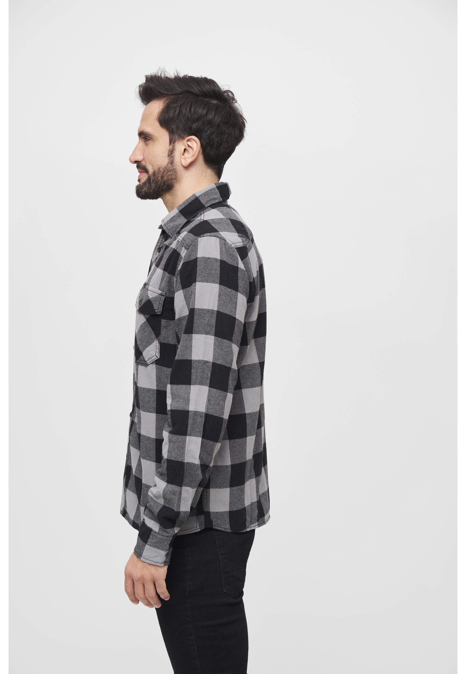 Brandit Check Long Sleeve Shirt Black/Charcoal 2XL 3