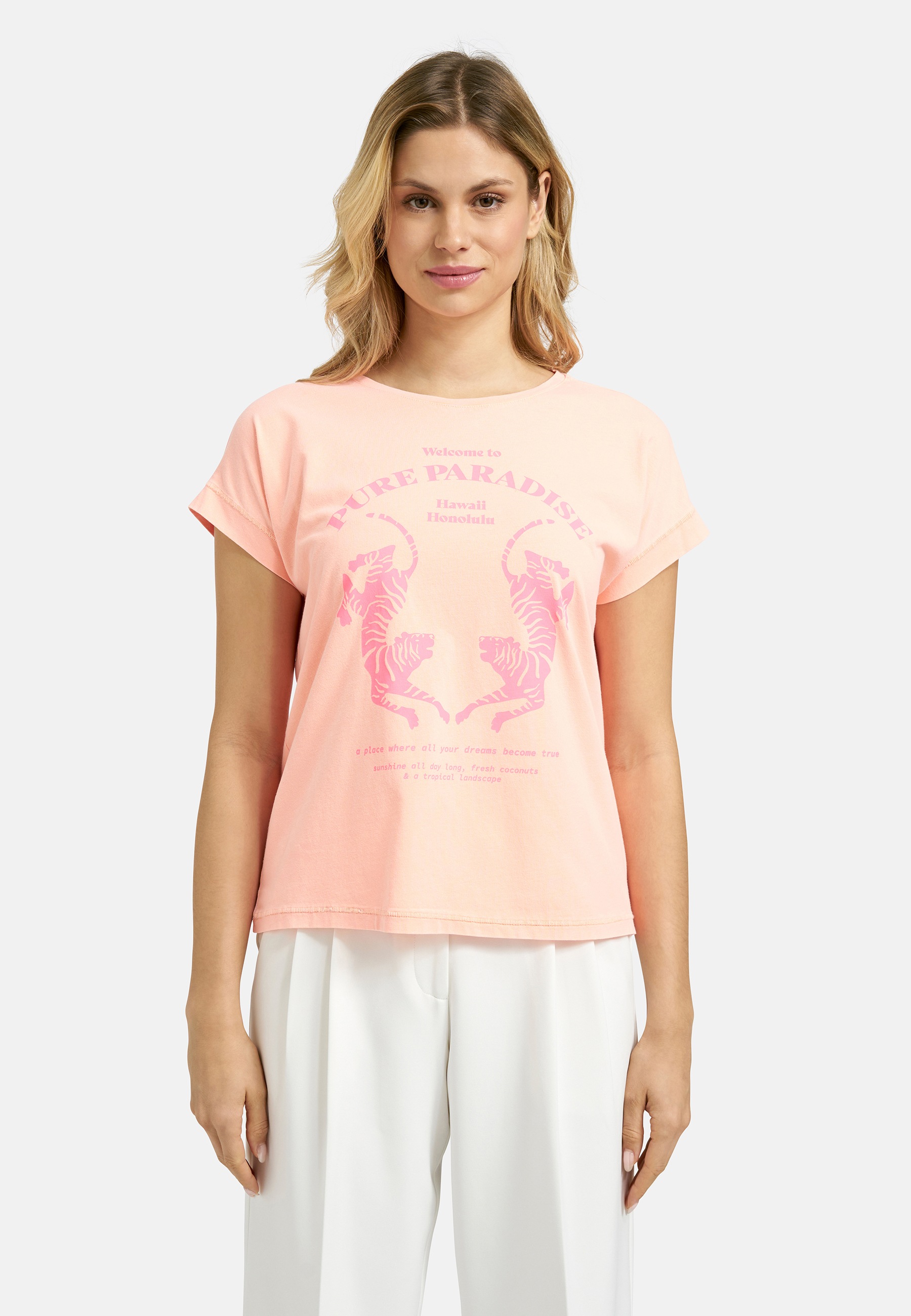 Milano Italy Rundhalsshirt mit überschnittener Schulter