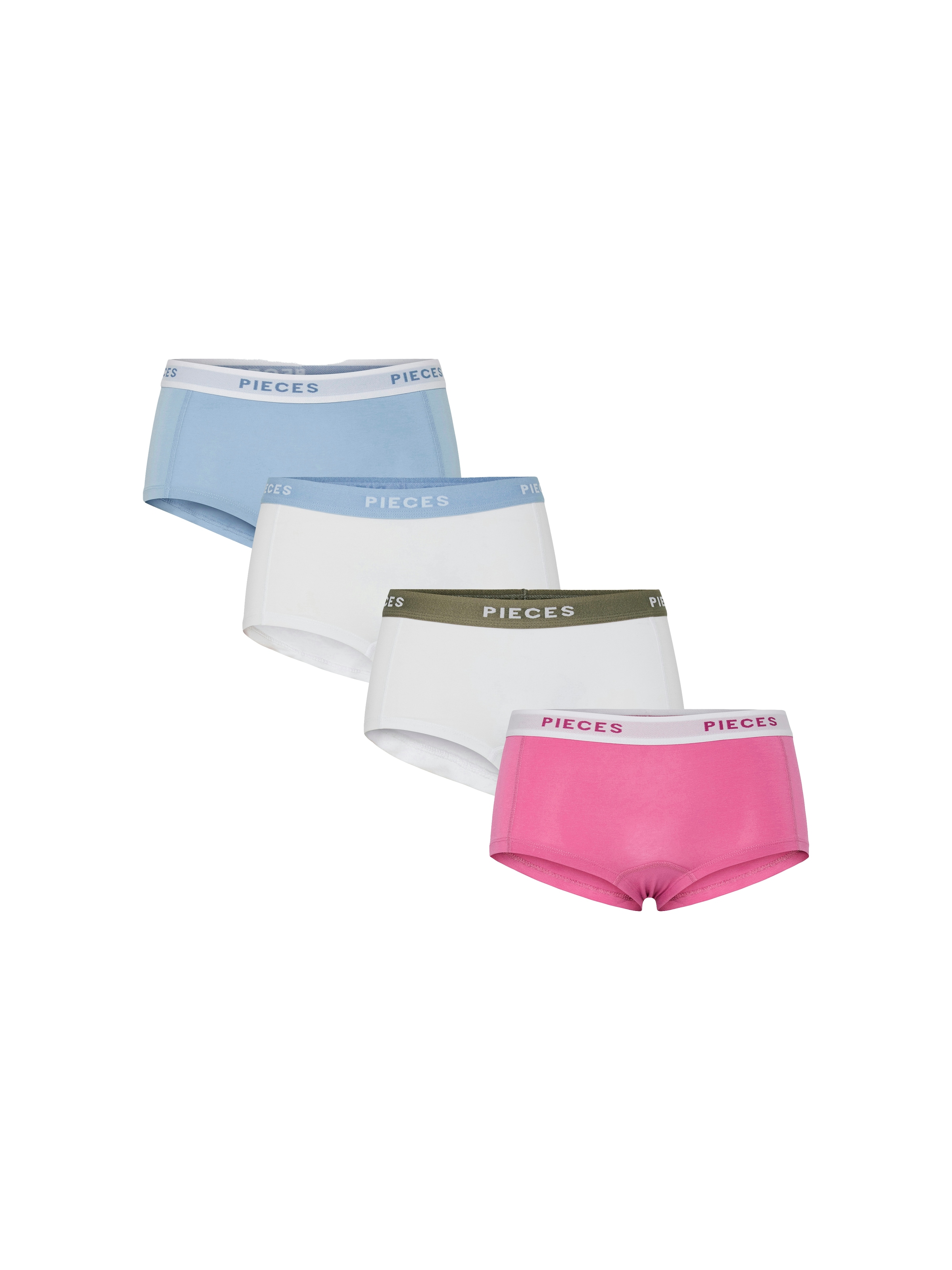 pieces Hipster "PCLOGO LADY 4 PACK SOLID NOOS BC", (Packung, 4 St., 4er-Pac günstig online kaufen