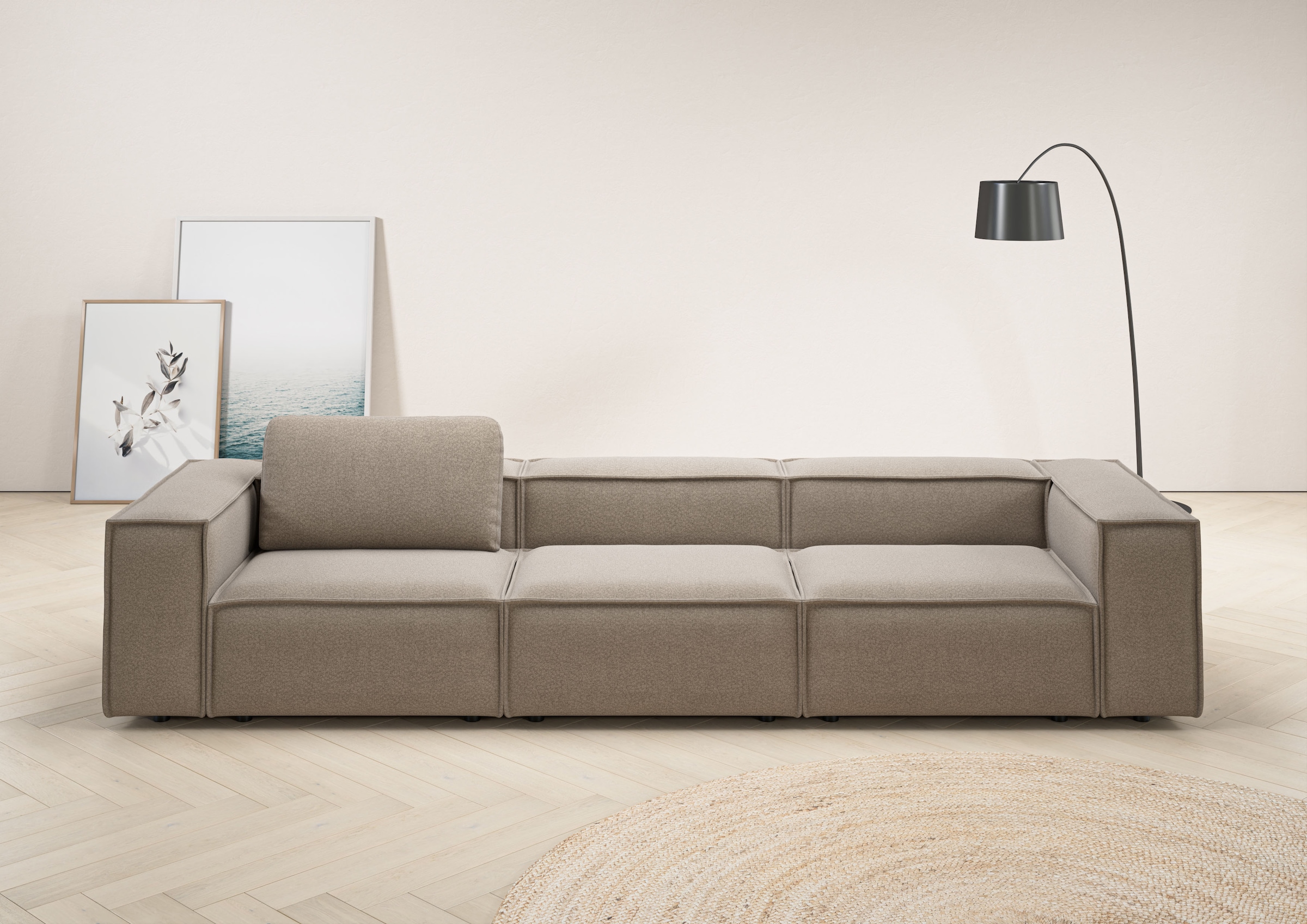 Home affaire 3,5-Sitzer "Watertown, modernes Big-Sofa XXL, 336 cm Breite, a günstig online kaufen