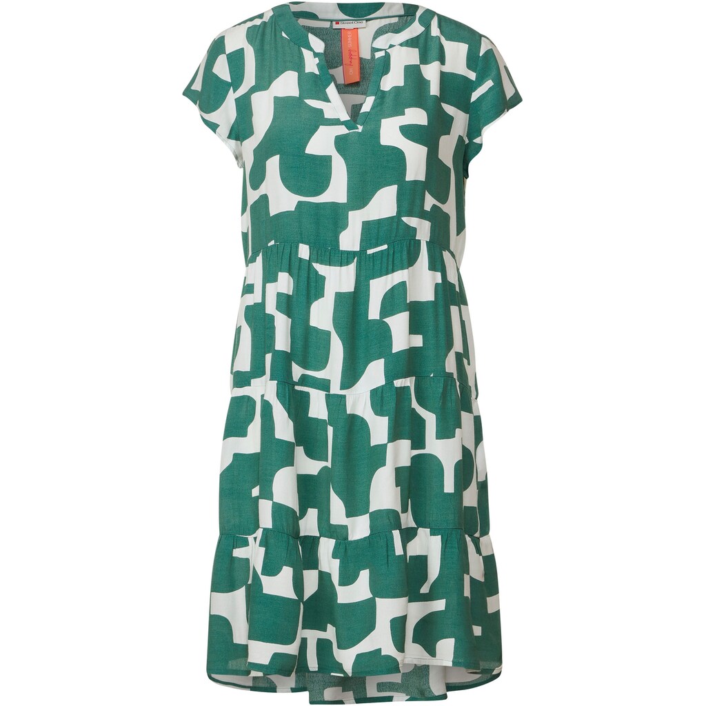 STREET ONE Volantkleid, mit grafischem Allover-Print