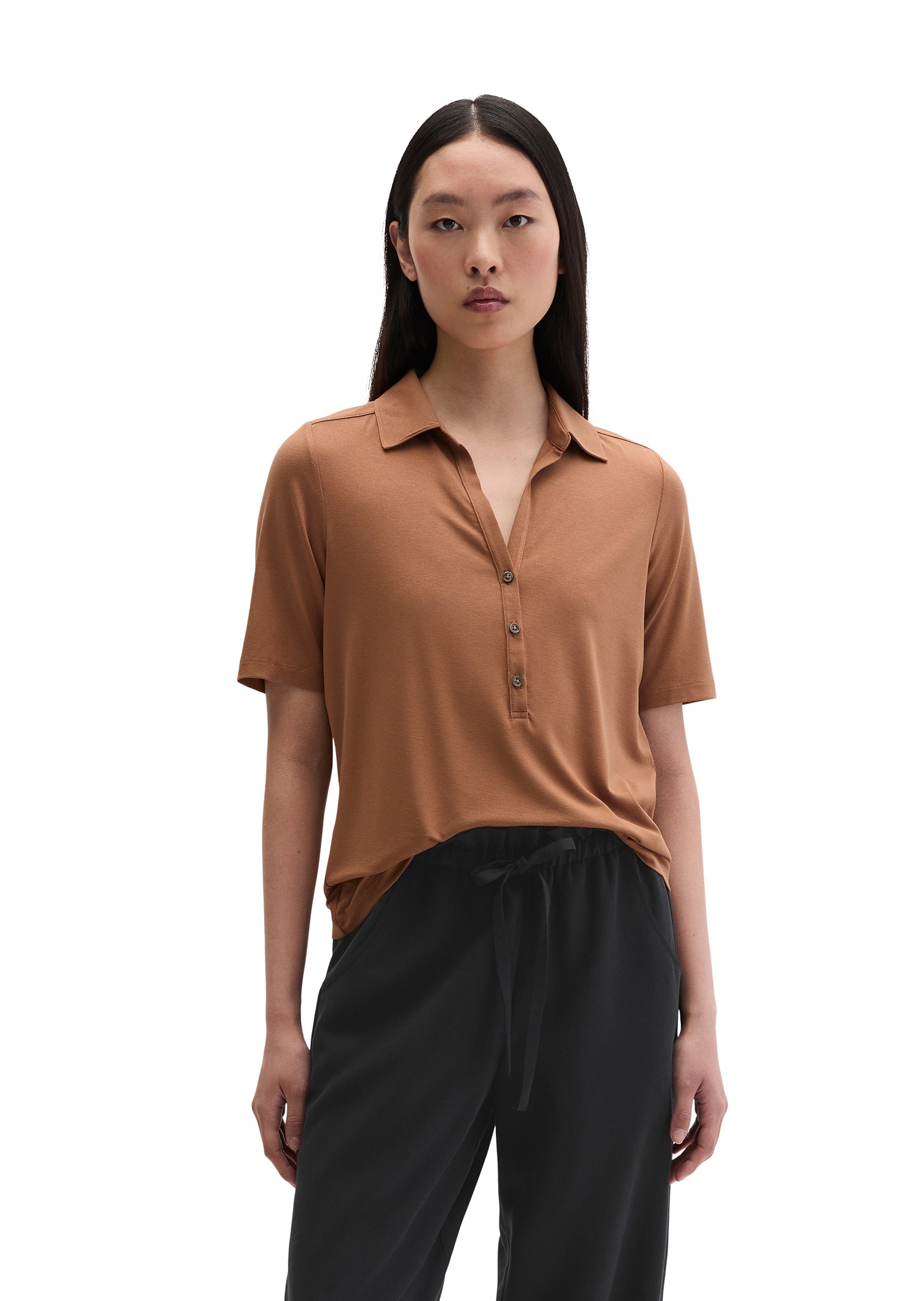 Marc OPolo Kurzarmshirt "aus LENZING™ ECOVERO™"