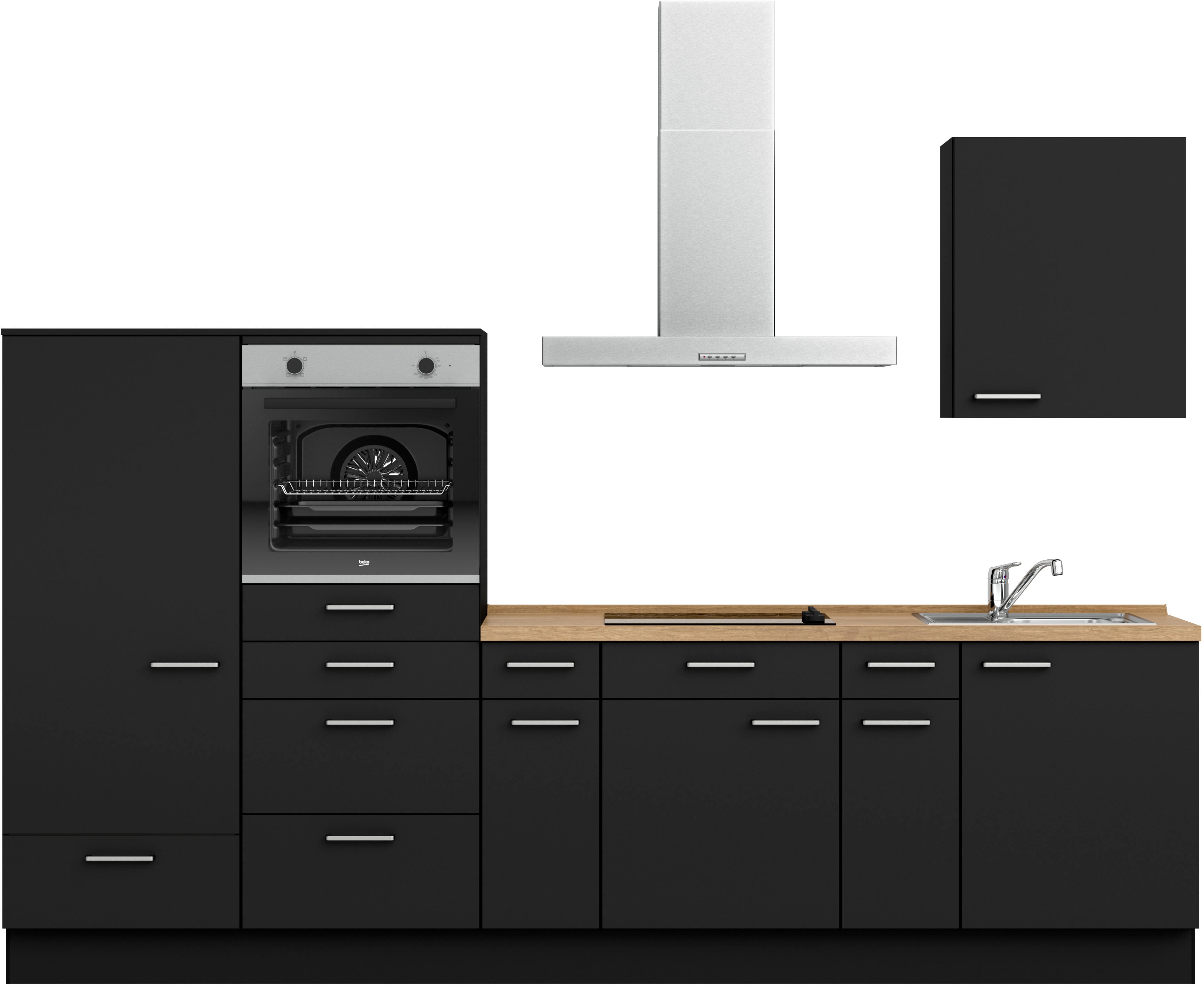 nobilia Küchenzeile ""Touch I", NEU: individuell anpassbar mit gratis Profi-Beratung" vormontiert, Breite 300 cm, Ausrichtung wählbar, wahlw. mit E-Geräten