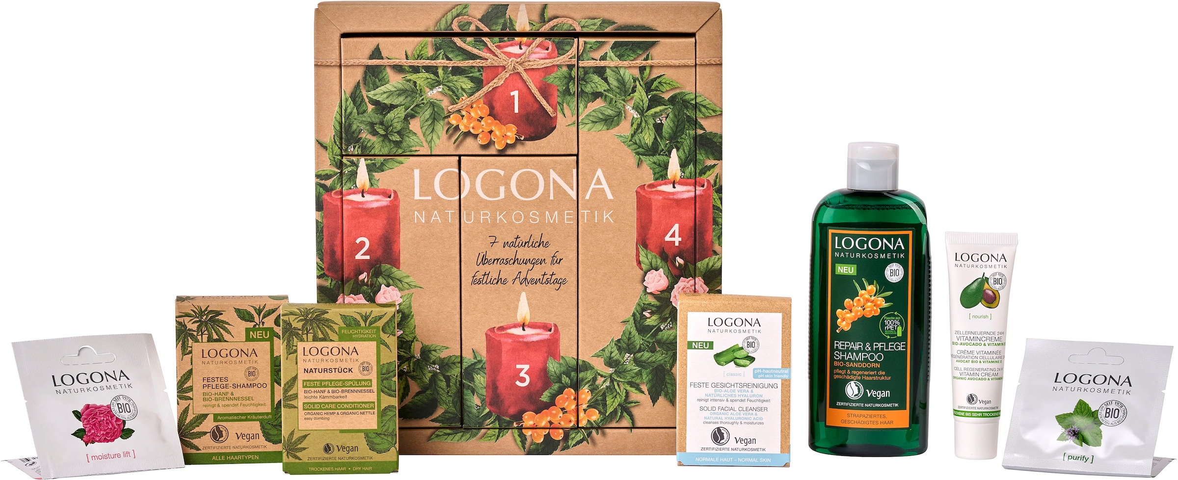 LOGONA Adventskalender »Adventskranz«, für Erwachsene