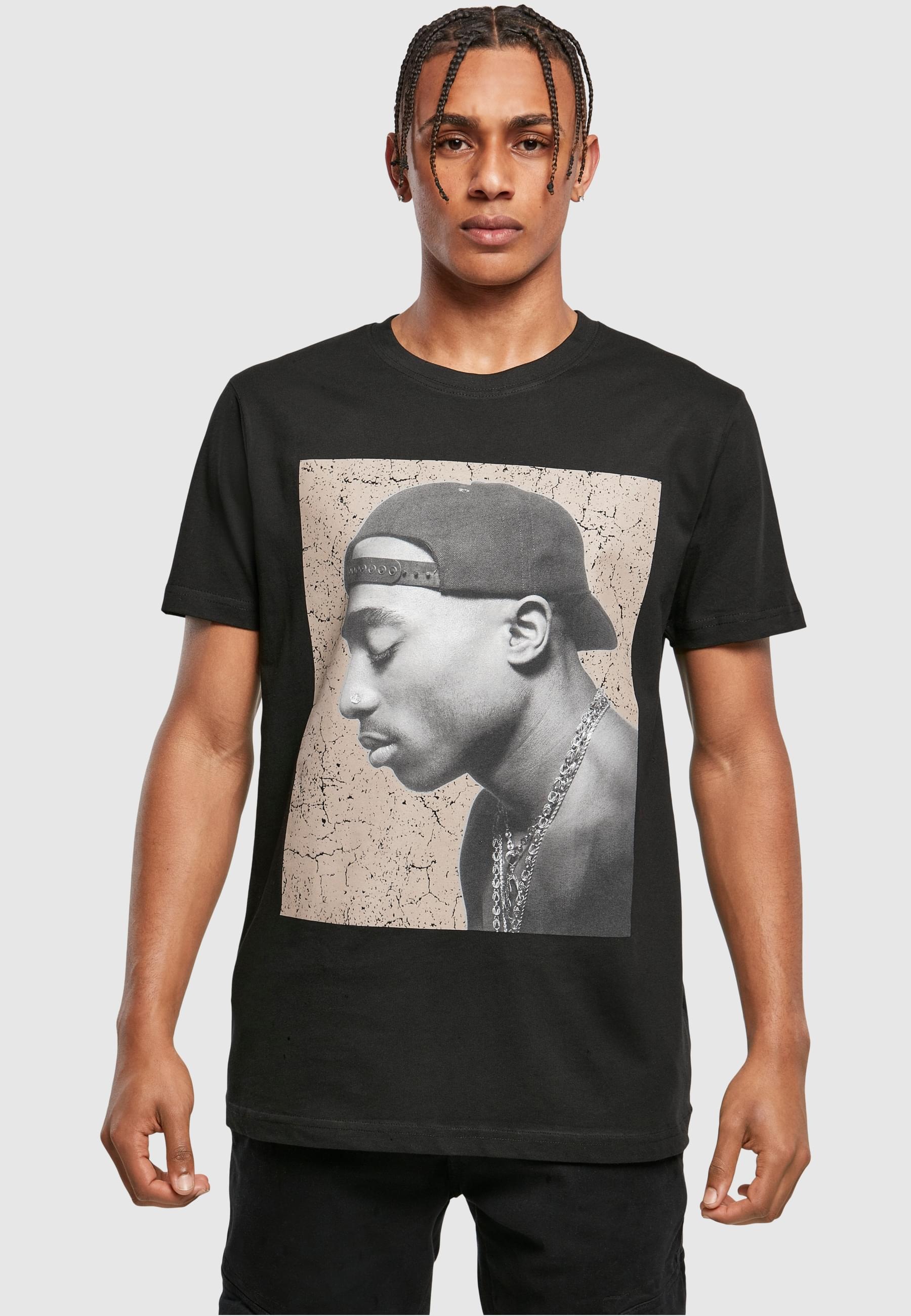 MisterTee T-Shirt »MisterTee Herren Tupac Cracked Background Tee«, (1 tlg.)